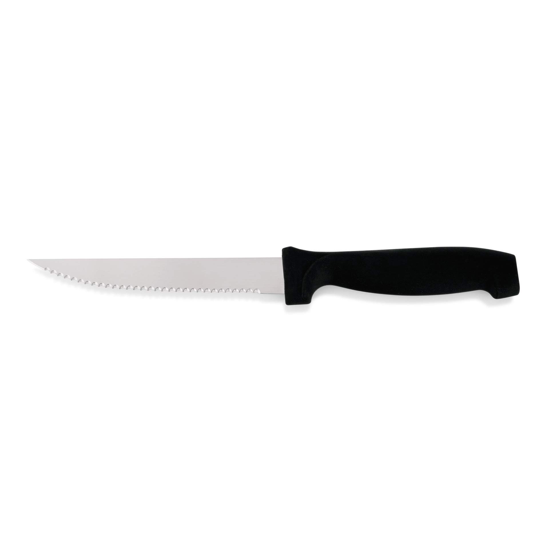 Steakmesser - mit schwarzem Kunststoffgriff  - Klingenlänge 11 cm - Edelstahl - 6416110-A