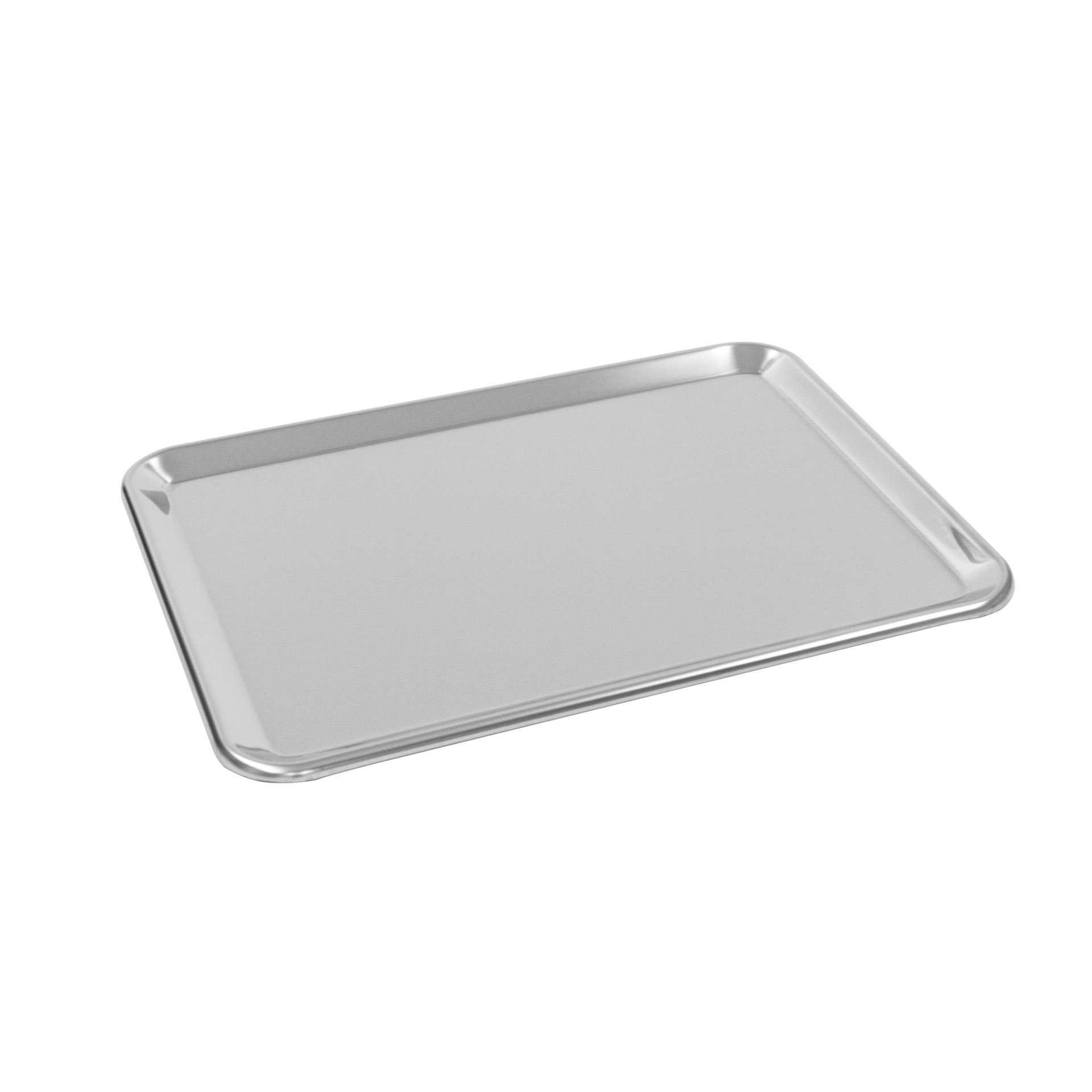 Auslagetablett - mit umgelegtem Rand - Abm. 40,0 x 30,0 x 1,2 cm - Edelstahl - 154028-C