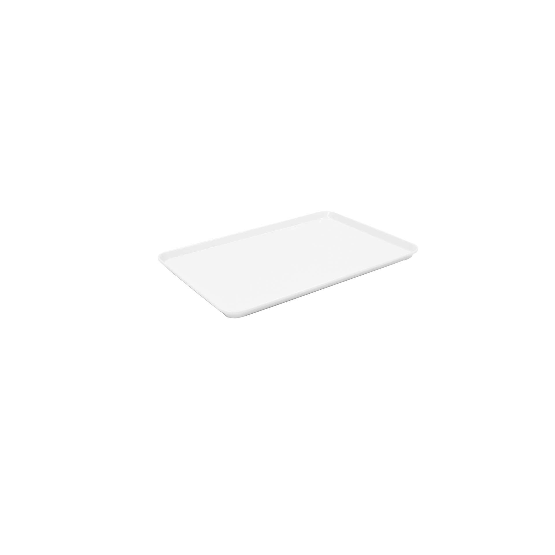 Auslagentablett - weiß - rechteckig - Abm. 35,0 x 24,0 x 1,7 cm - Melamin - 227014-C
