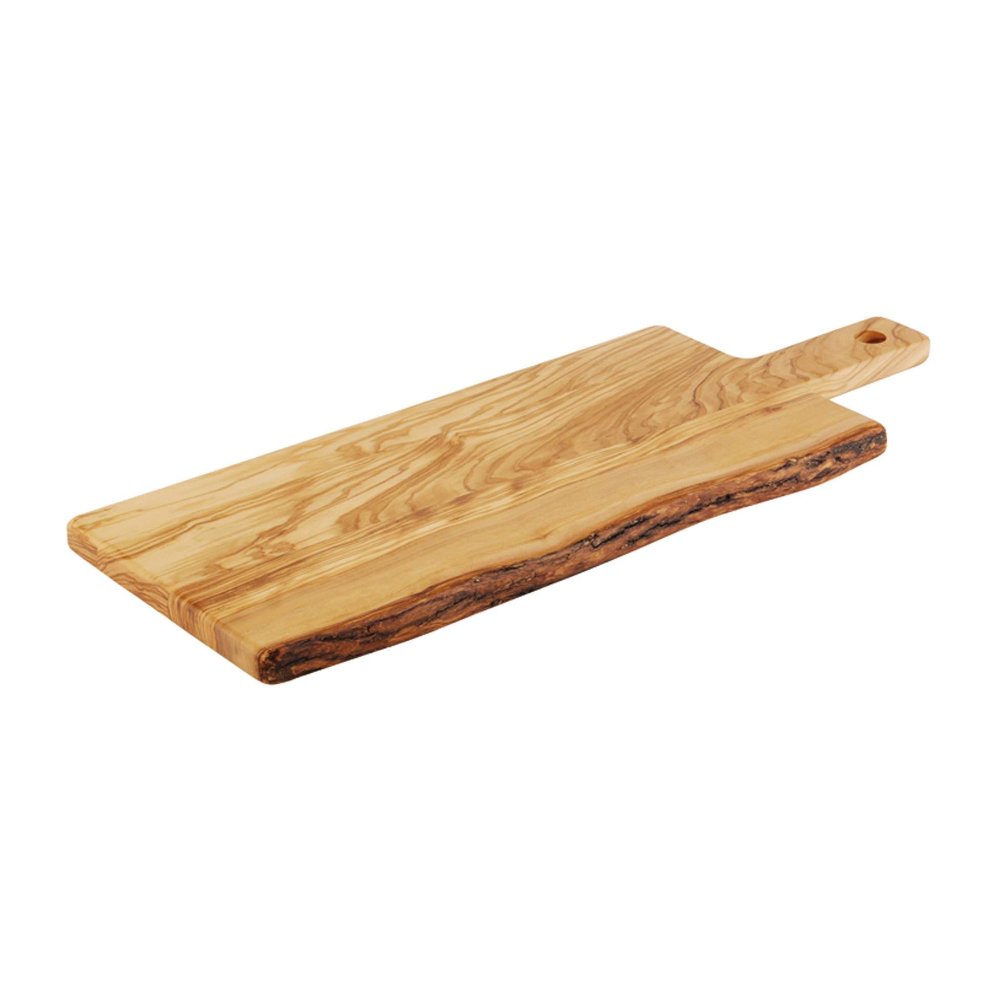 Servierbrett - mit Griff (12 cm) - Serie Olive - Abm. 44 x 20 x 2 cm - Olivenholz - 874-B