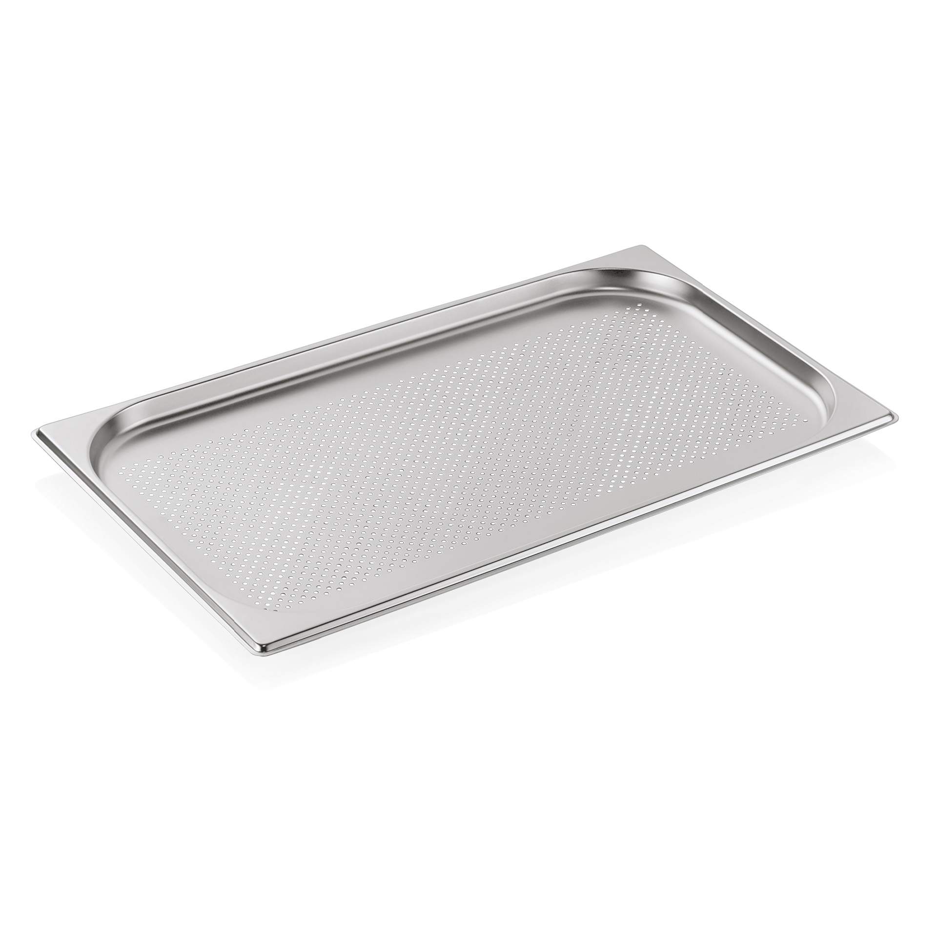 GN-Behälter - GN 1/1 - 20 mm - mit Bodenlochung / Seitenlochung - Serie 71 - Chromnickelstahl - 7111020-A