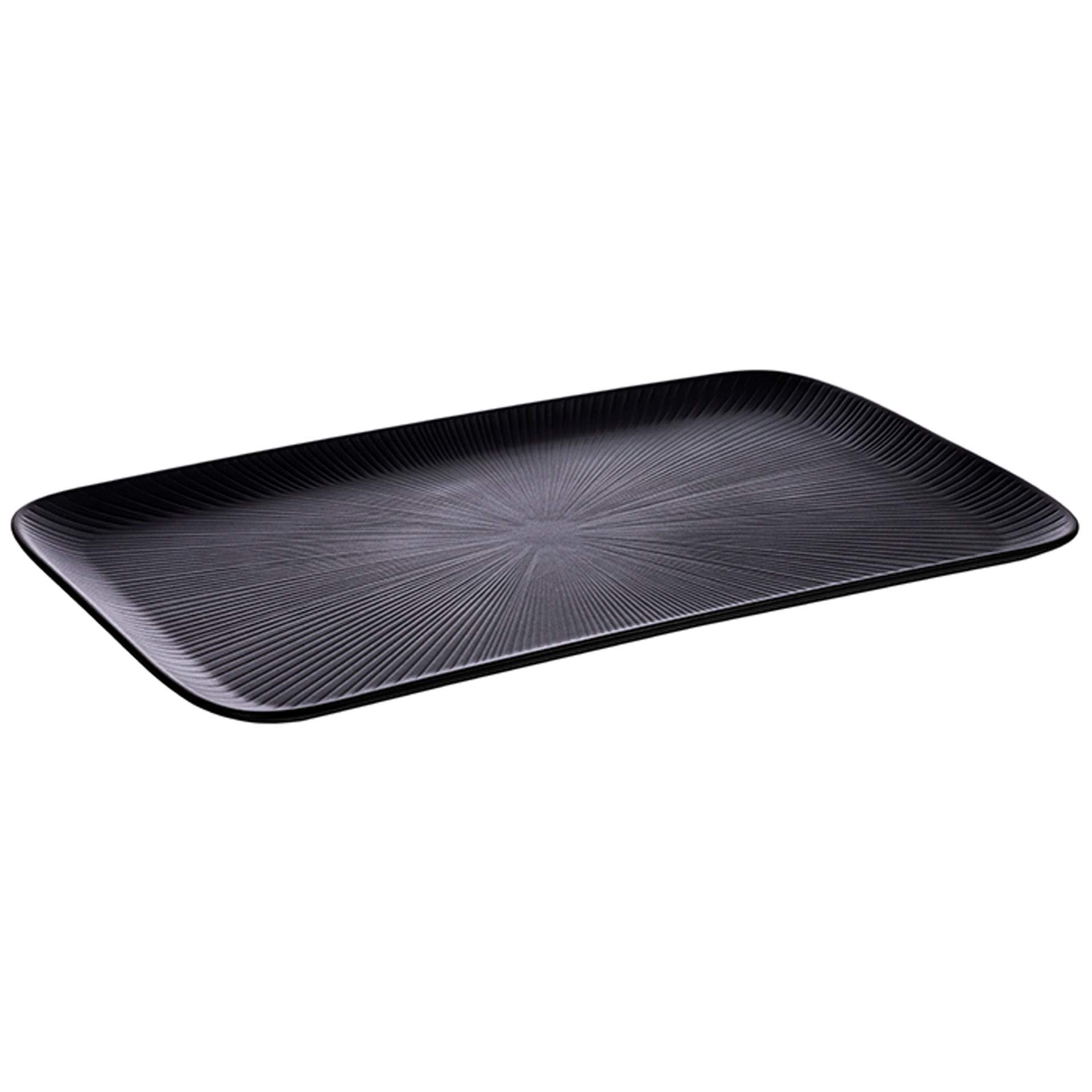 GN-Tablett - Serie Nero - schwarz - Abm. 53,0 x 32,5 x 2,5 cm - GN 1/1 - Melamin - 85067-B