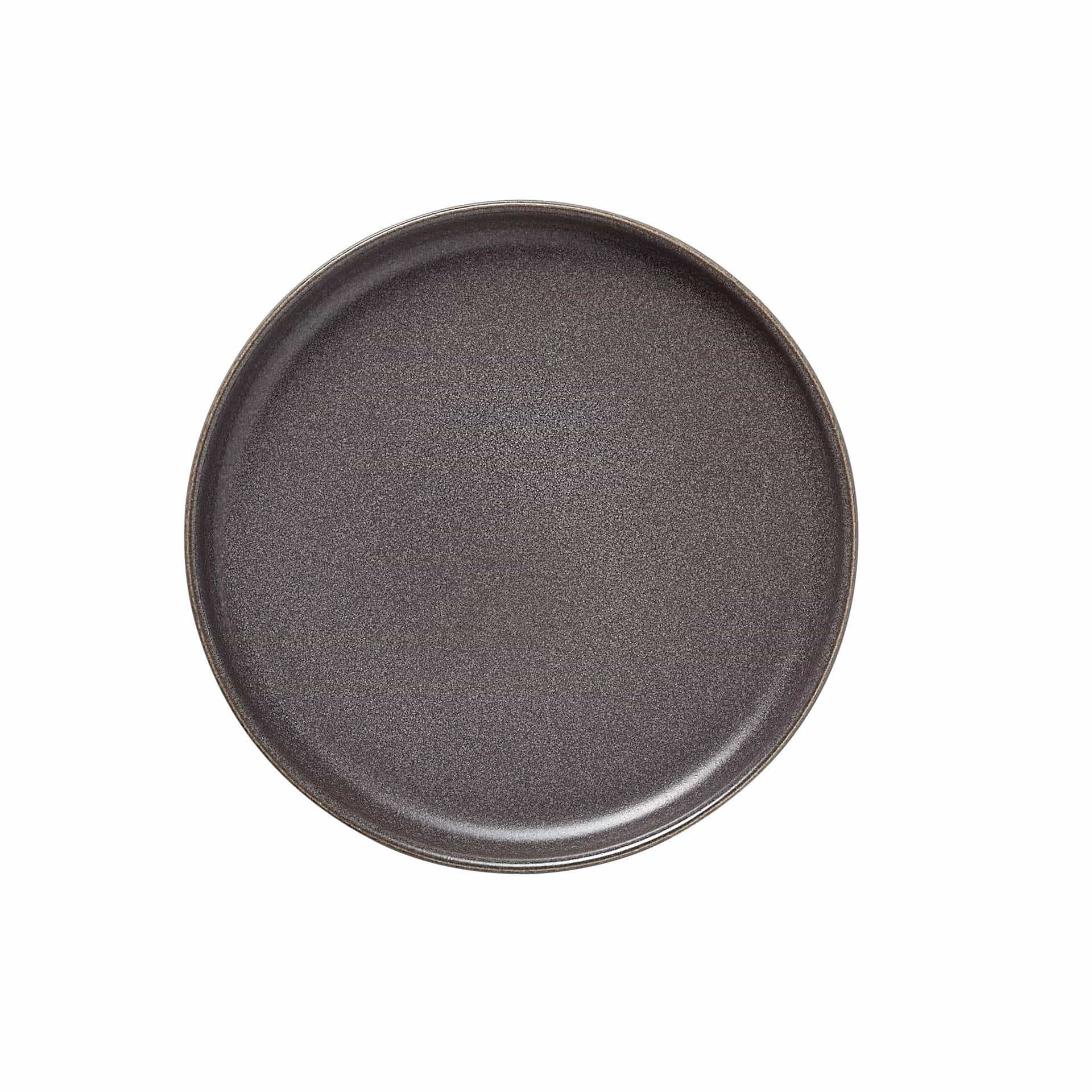 Teller - Set á 6 Stück - Serie One - stone grey - flach - Abm. 2,5 cm - Ø 17,5 cm - Steinzeug - 452201017-A