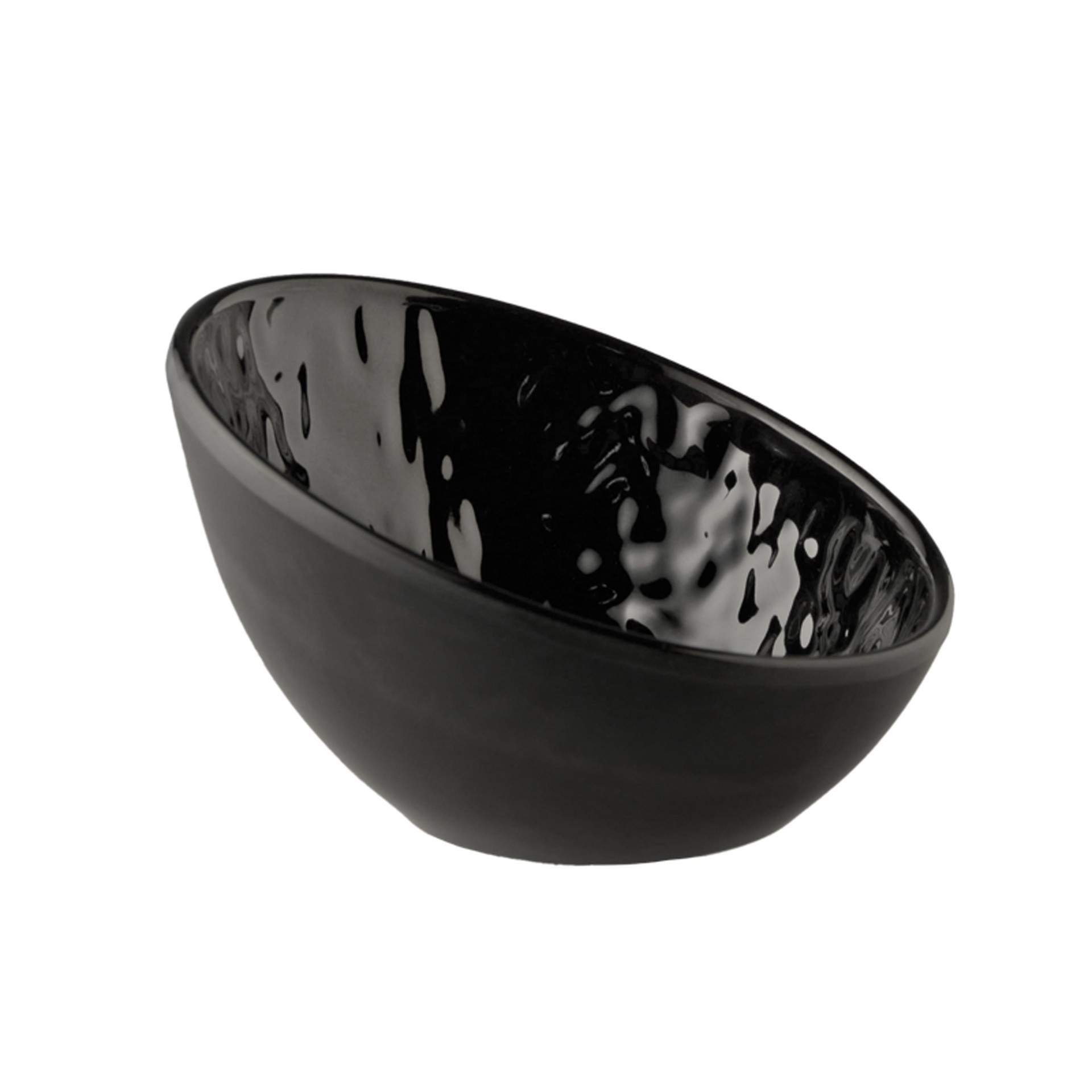 Schale - strukturierte Oberfläche - Serie Tao - schwarz - rund - Abm. 10,5 x 10 x 6,5 cm - Inhalt 0,07 l - Melamin - 83649-B