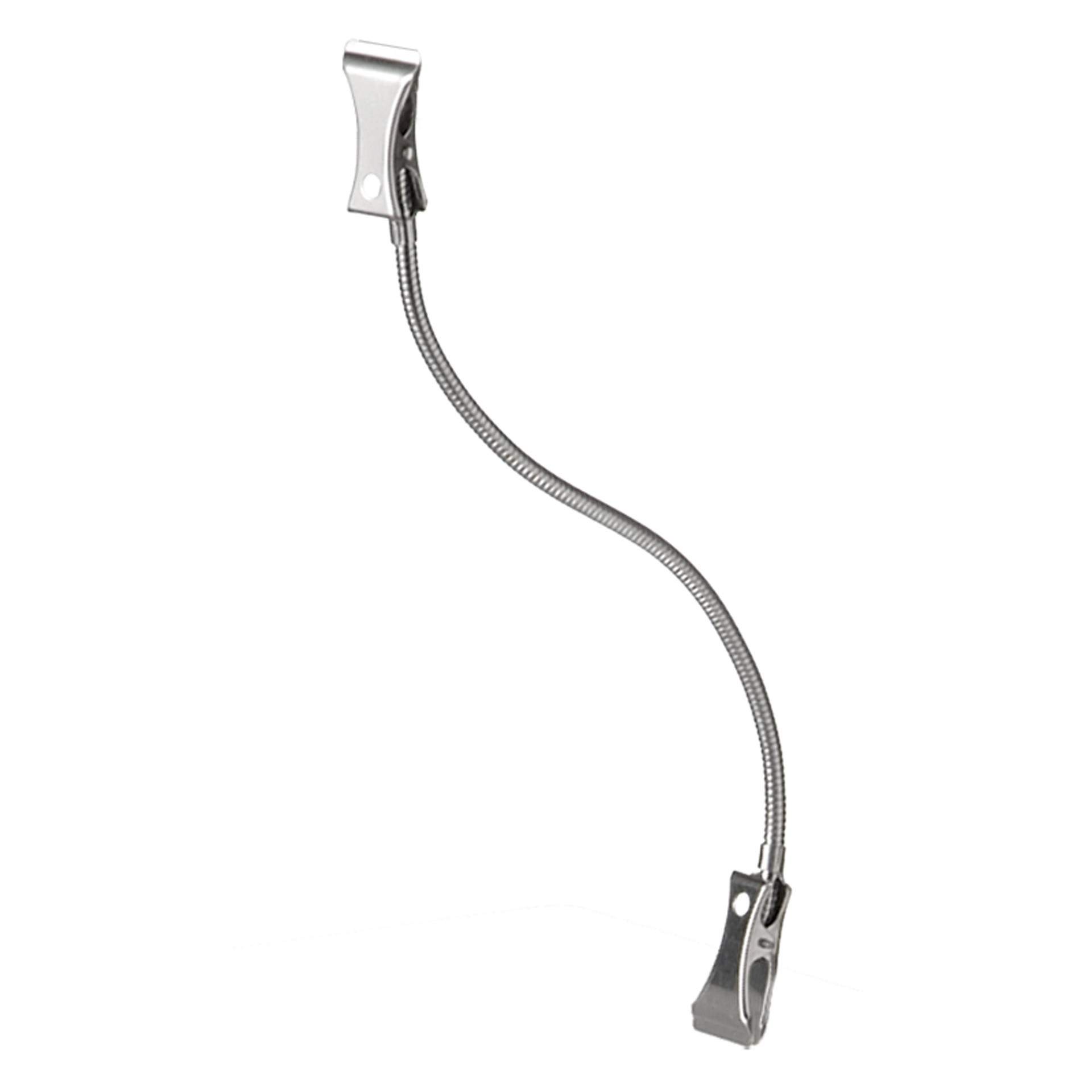 Schilderhalter - mit 2 Klemmen - Serie Flexibel - verchromt - Abm. 23 cm - Metall - 71471-B