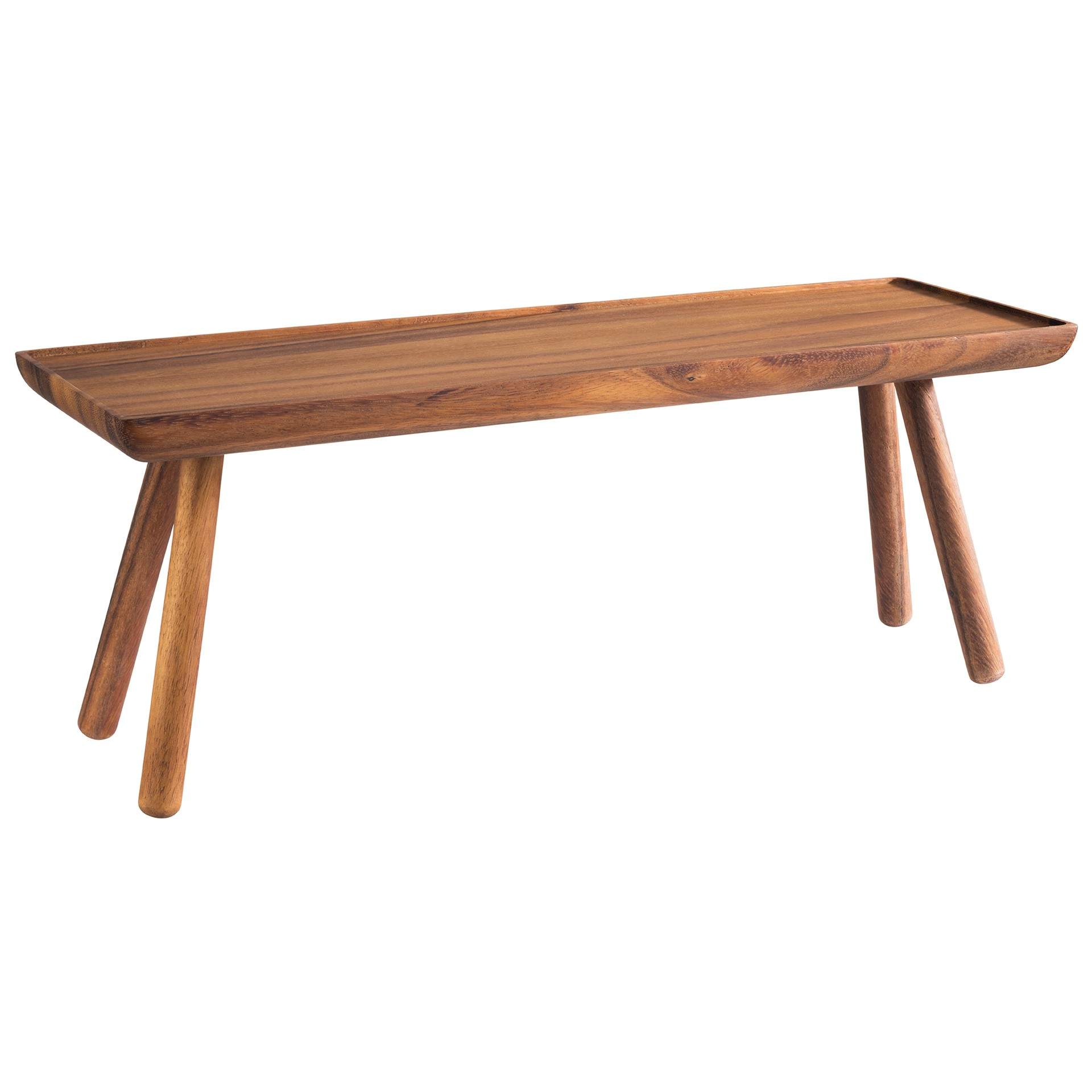 Buffet-Ständer - Serie Acacia - rechteckig - Abm. 53 x 16,2 x 20 cm - GN 2/4 (530 x 162 mm) - 20 mm - Akazienholz - 15623-B