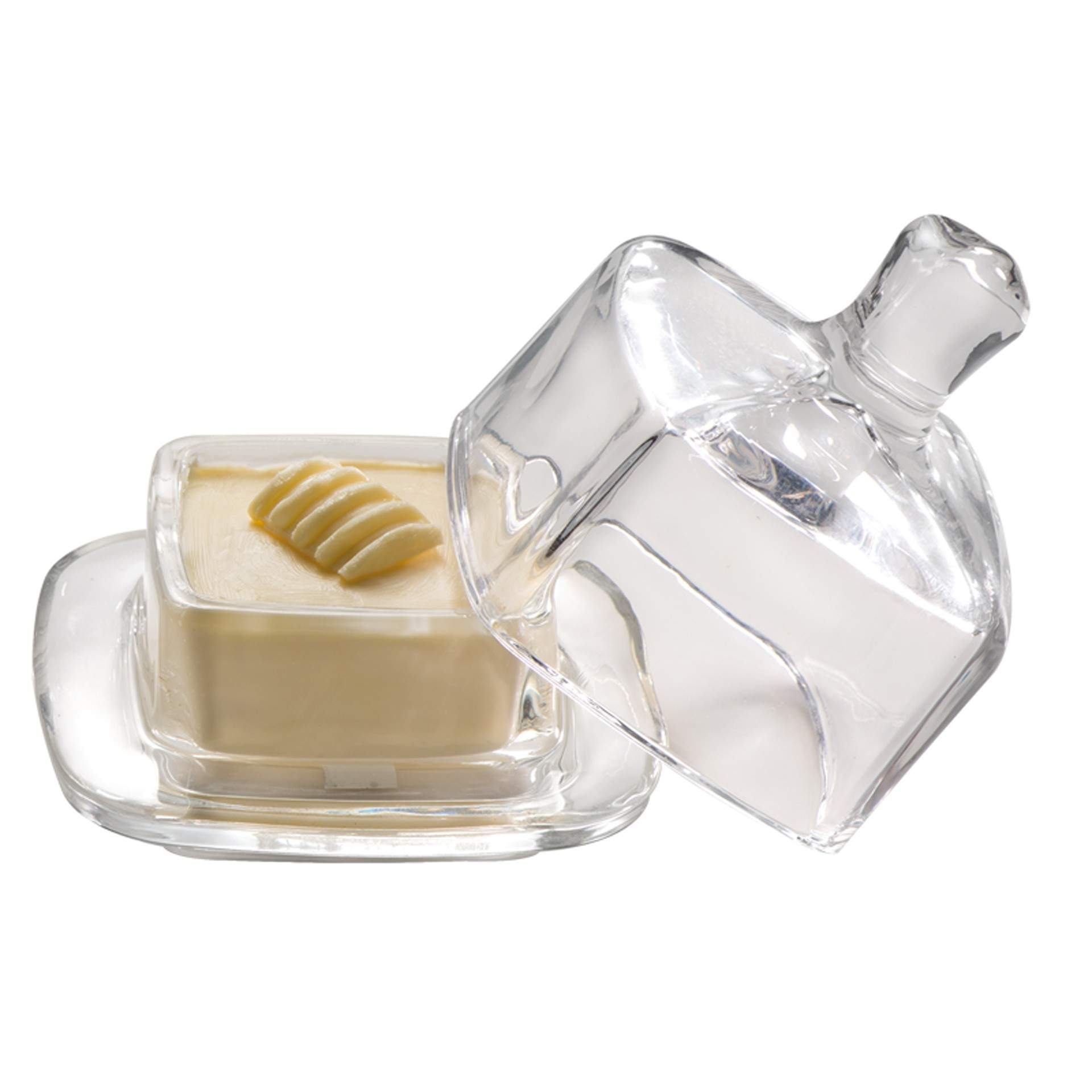 Butterservierer - quadratisch - eckig - Abm. 9 x 9 x 9 cm - Glas - 15926-B