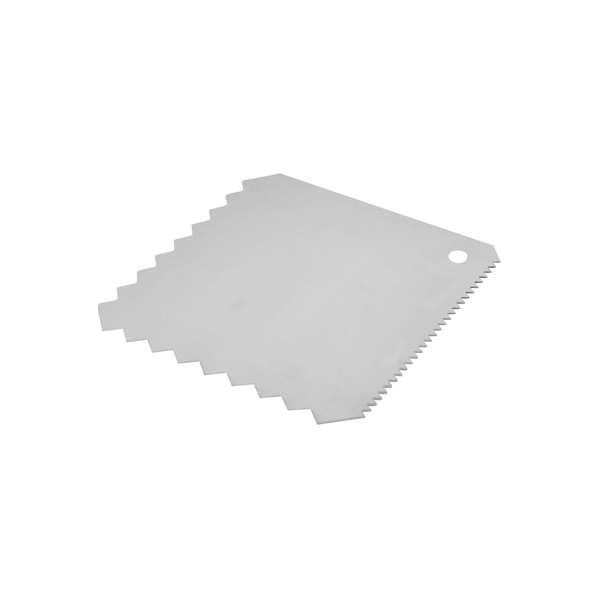 Teig- oder Dekorschaber - quadratisch - Abm. 10,0 x 10,0 x 0,1 cm - Edelstahl - 154840-C