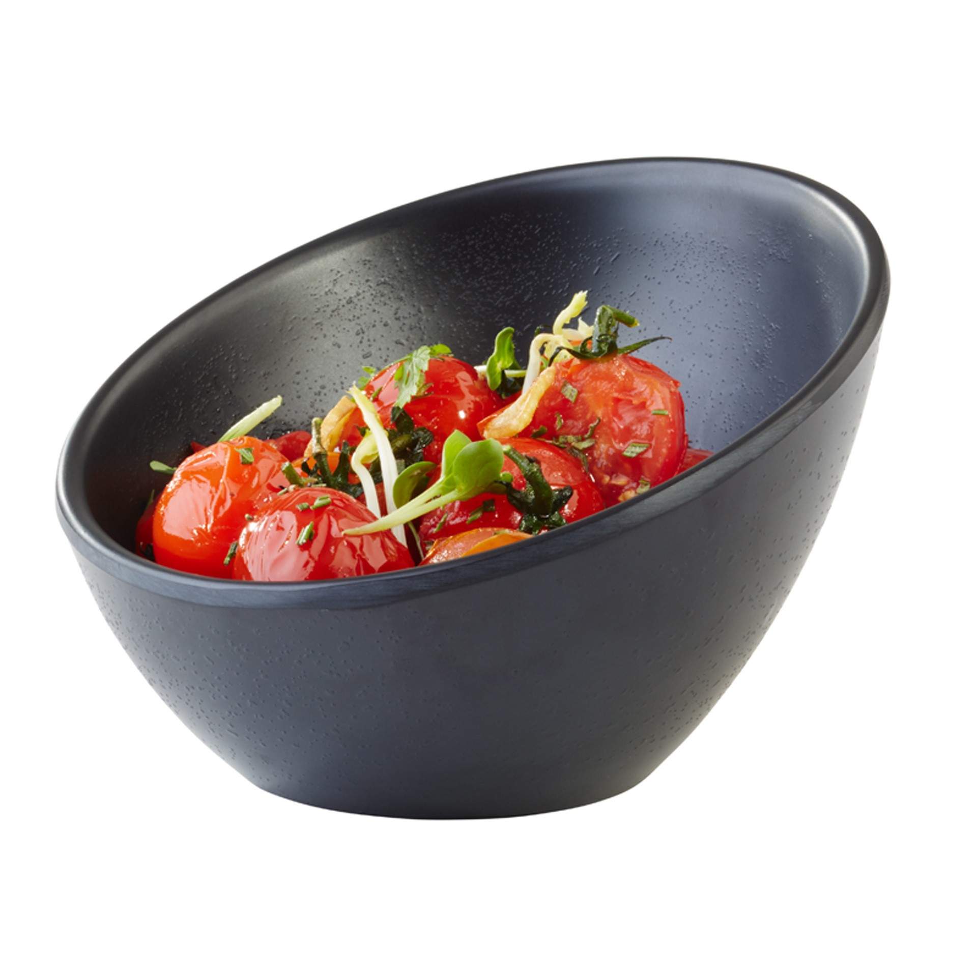 Schale - japanische Steinoptik - Serie Zen - schwarz - rund - Abm. 8,5 cm - Ø 12,5 cm - Inhalt 0,15 l - Melamin - 84351-B