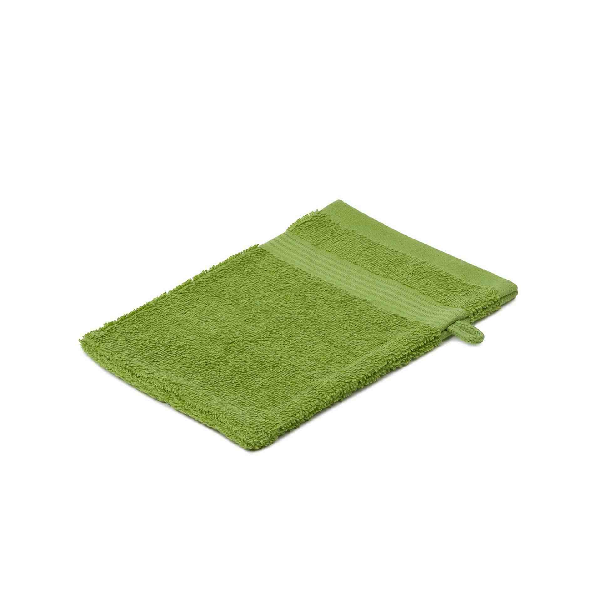 Waschhandschuh - Uni - Serie NEW YORK - apfelgrün - Abm. 17 x 24 cm - Baumwolle - 550-85-1-D