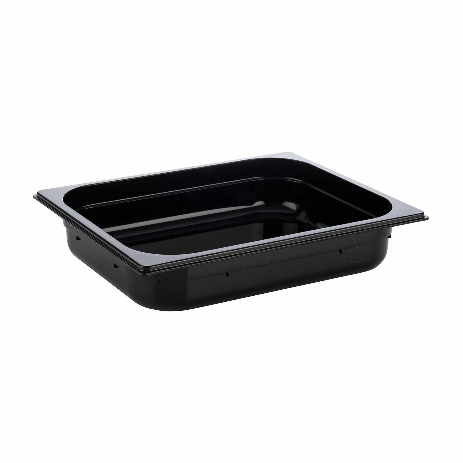 GN-Behälter - schwarz - Inhalt 3,9 l - GN 1/2 (325 x 265 mm) - 65 mm - Polycarbonat - 82064-B