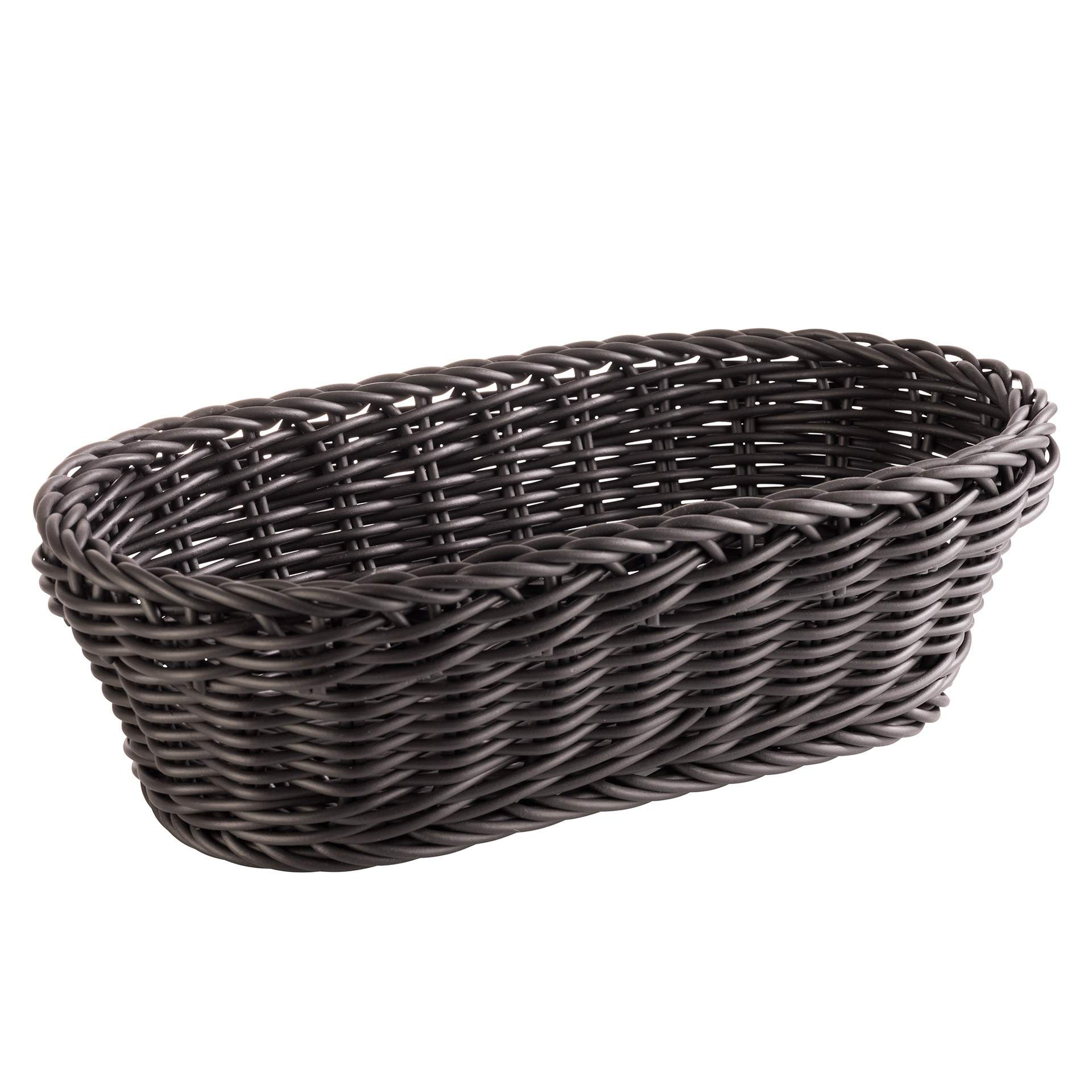 Baguette-Korb - Serie Profi Line - schwarz - oval - Abm. 28 x 16 x 8 cm - Polypropylen - 50807-B