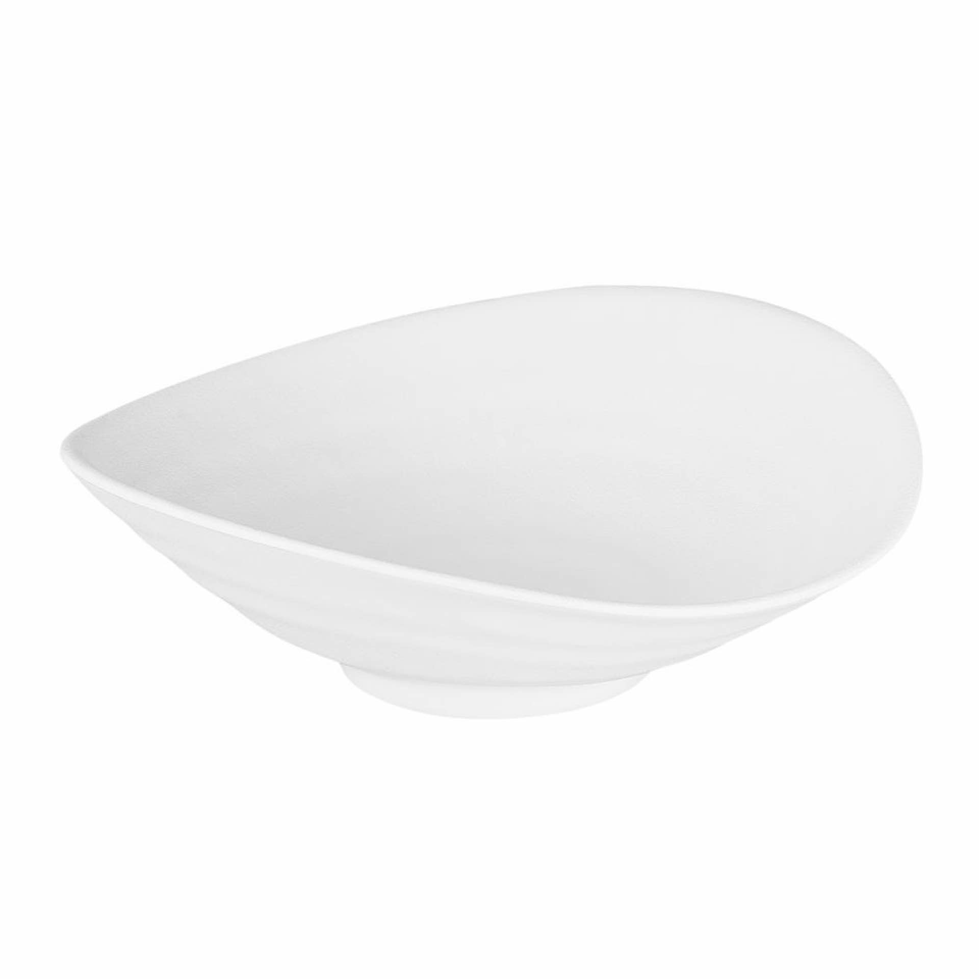 Schale - weiß - oval - 83722-B