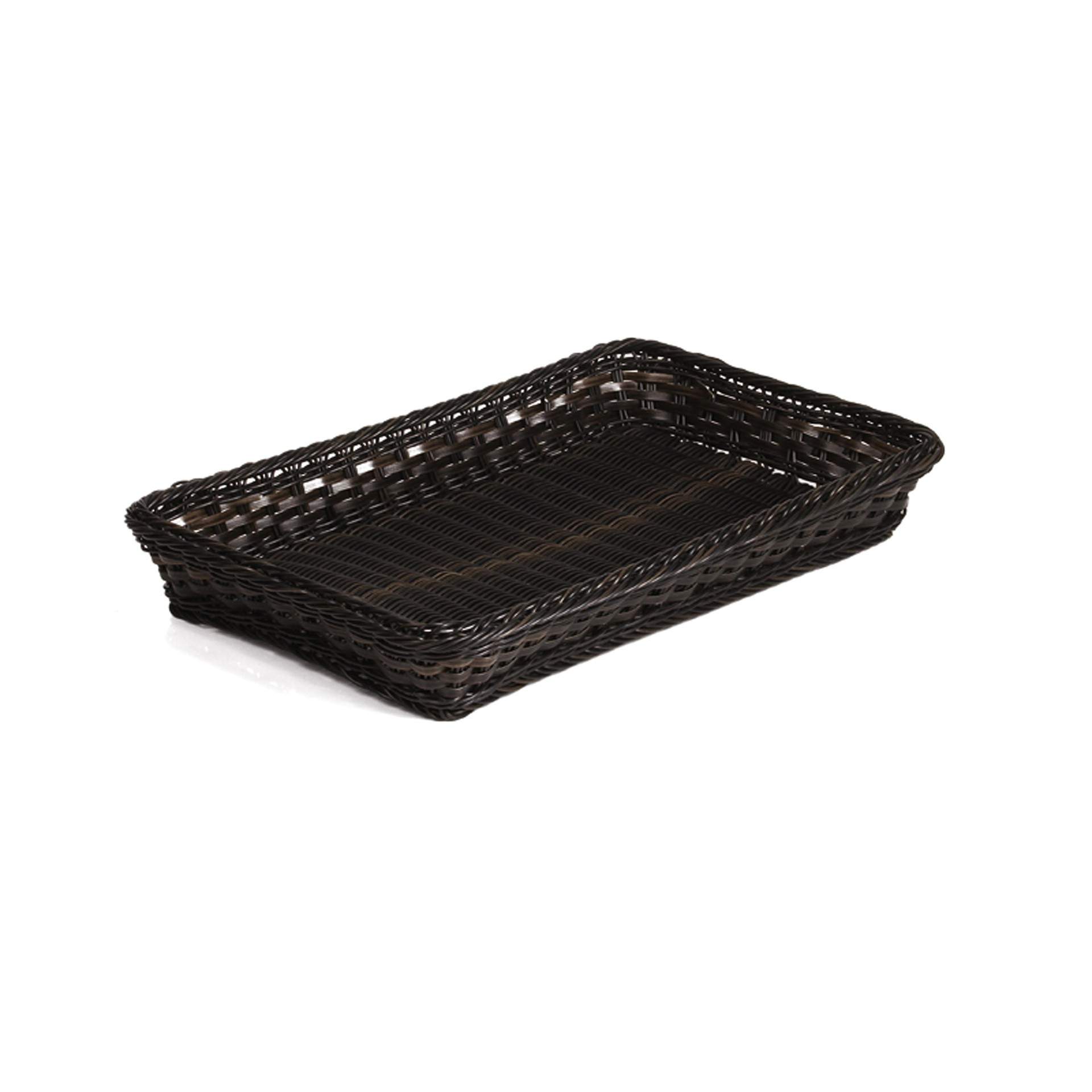 GN-Korb - stabile Ausführung - Serie Profi Line - schwarz / braun - GN 1/3 (325 x 176 mm) - 100 mm - Polypropylen - 40243-B