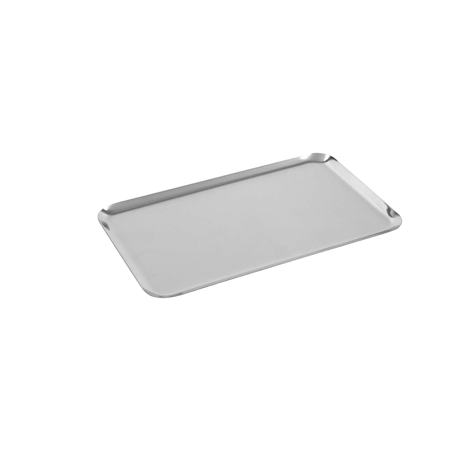 Auslagetablett - mit geradem Rand - Abm. 29,0 x 18,5 x 1,0 cm - Edelstahl - 154032-C