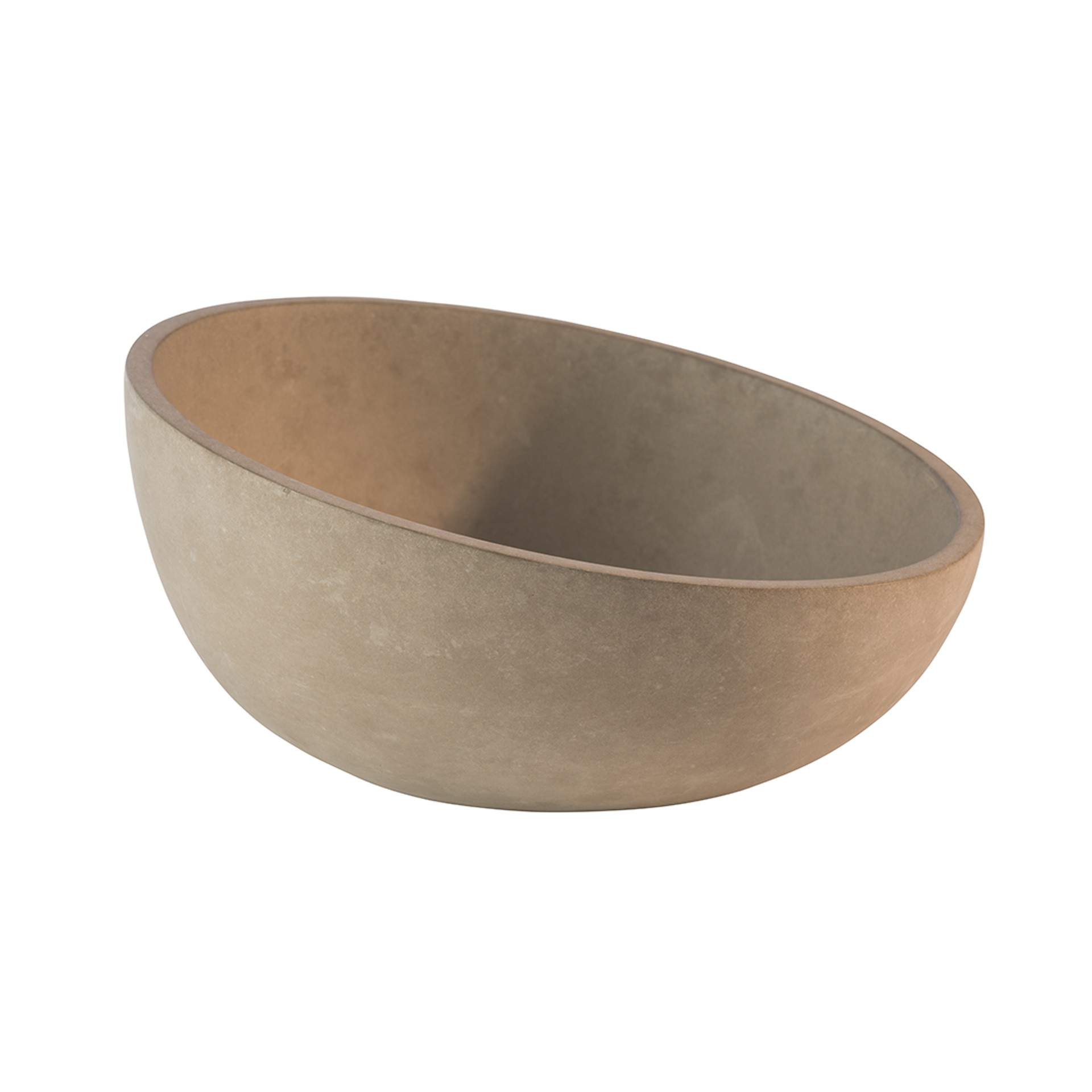 Schale - möbelschonende Unterseite - Serie Element - natur - rund - Abm. 6,0 / 10,5 cm - Ø 22,0 cm - Inhalt 1,1 l - Beton - 30000-B