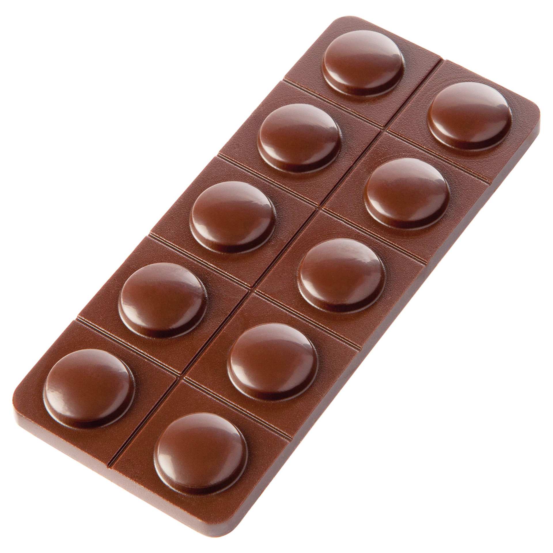 Schokoladen-Form - Pillenstreifen - Abm. 27,5 x 13,5 x 2,4 cm - Polycarbonat - 421796-C