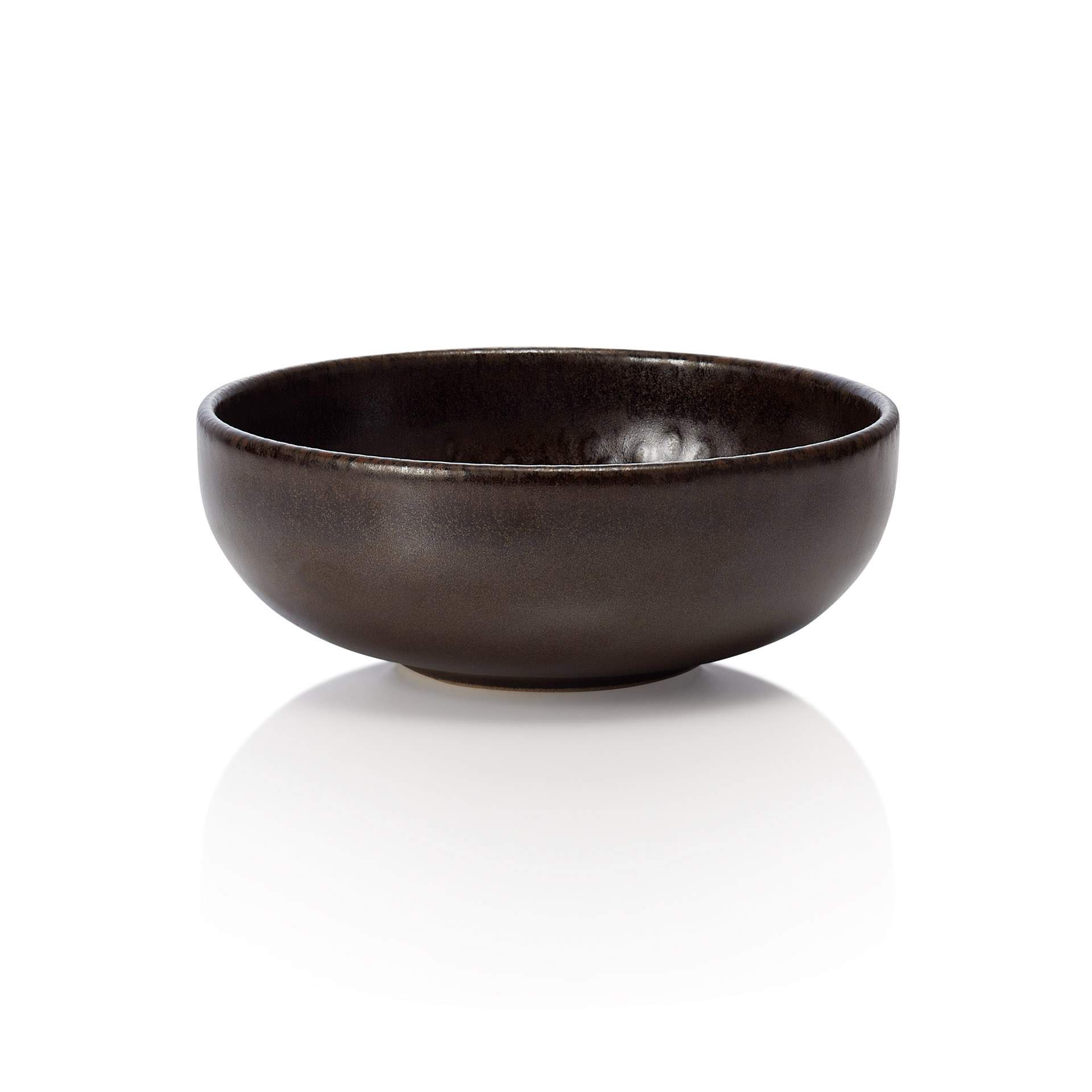 Schale - Set á 6 Stück - Serie One - metallic brown - rund - Abm. 5 cm - Ø 12,0 cm - Steinzeug - 452003012-A