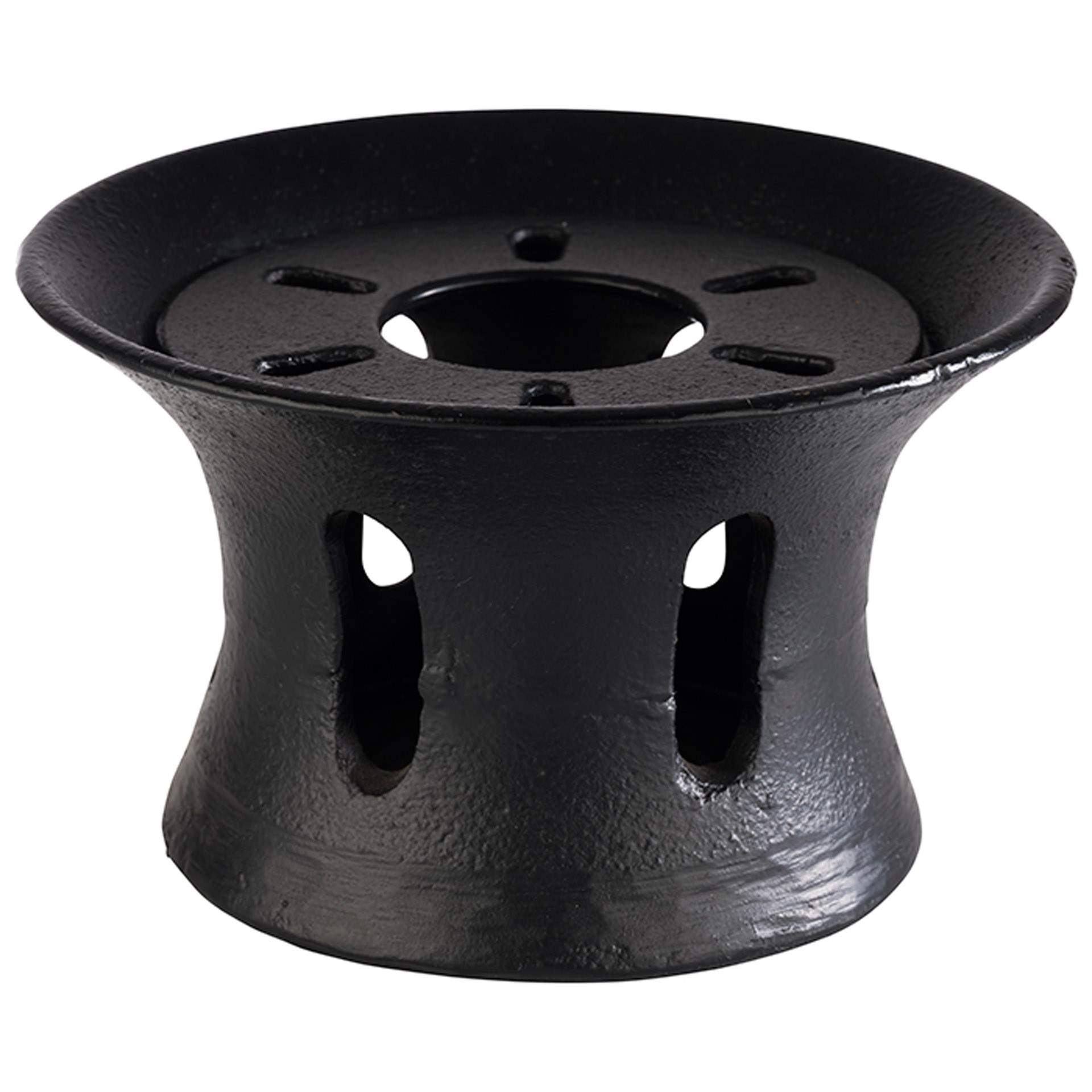 Stövchen - mit abnehmbarem Deckel - Serie Asia - schwarz - Höhe 7,5 cm - Ø 13,0 cm - Gusseisen - 10994-B