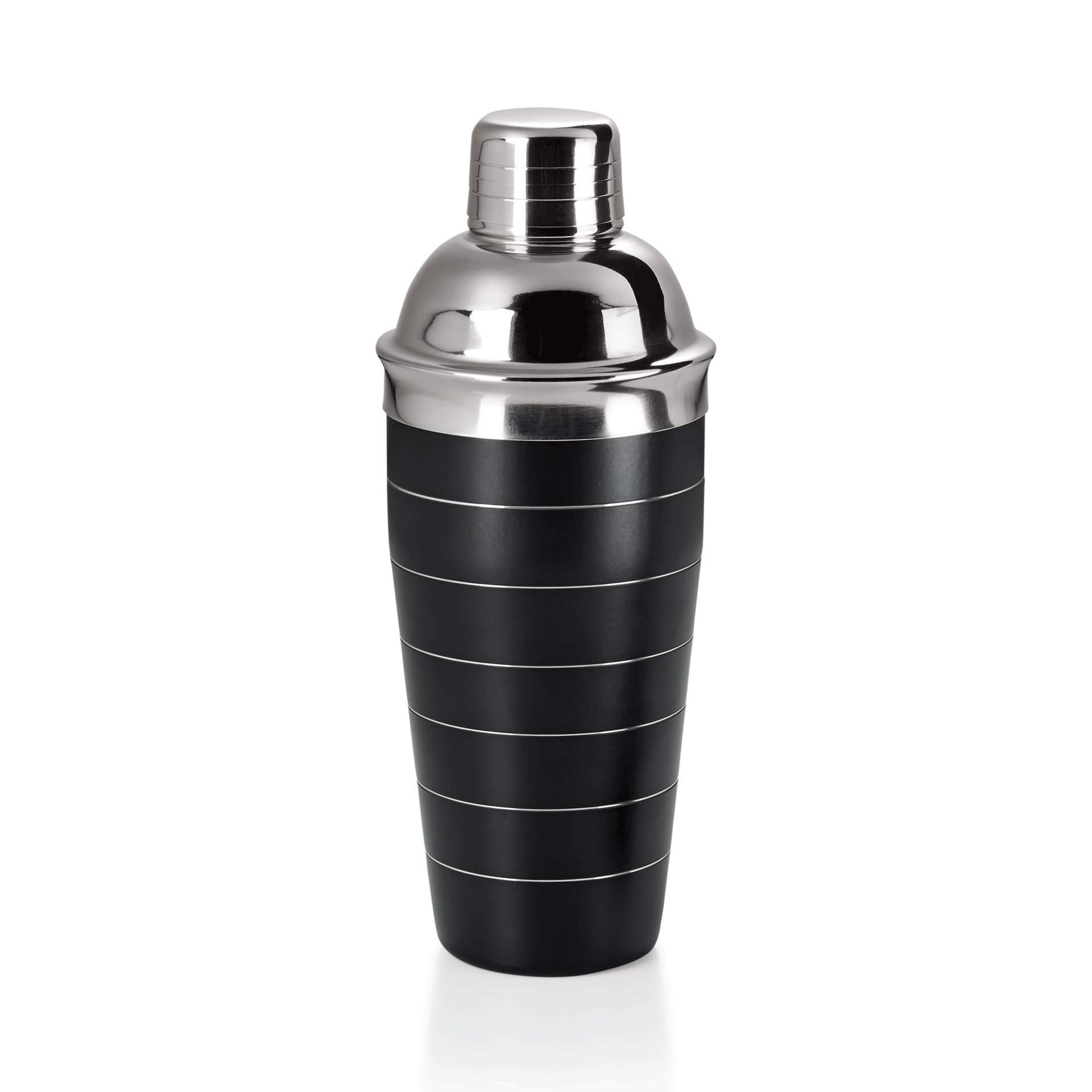 Cocktailshaker - mit schwarzer Pulverbeschichtung - Abm. 24 cm - Inhalt 0,70 l - Chromnickelstahl - 3600070-A