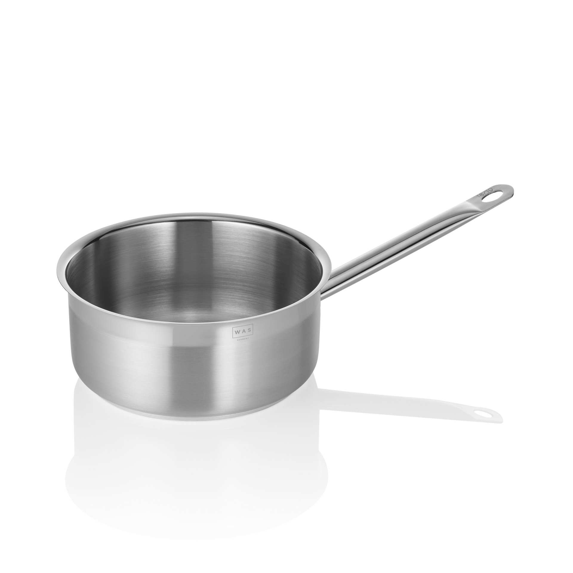Stielkasserolle - mit Schüttrand - Serie Cookware - rund - Höhe 9,5 cm - Ø oben / unten 20 / 18 cm - Inhalt 2,5 l - Chromnickelstahl - 2108200-A