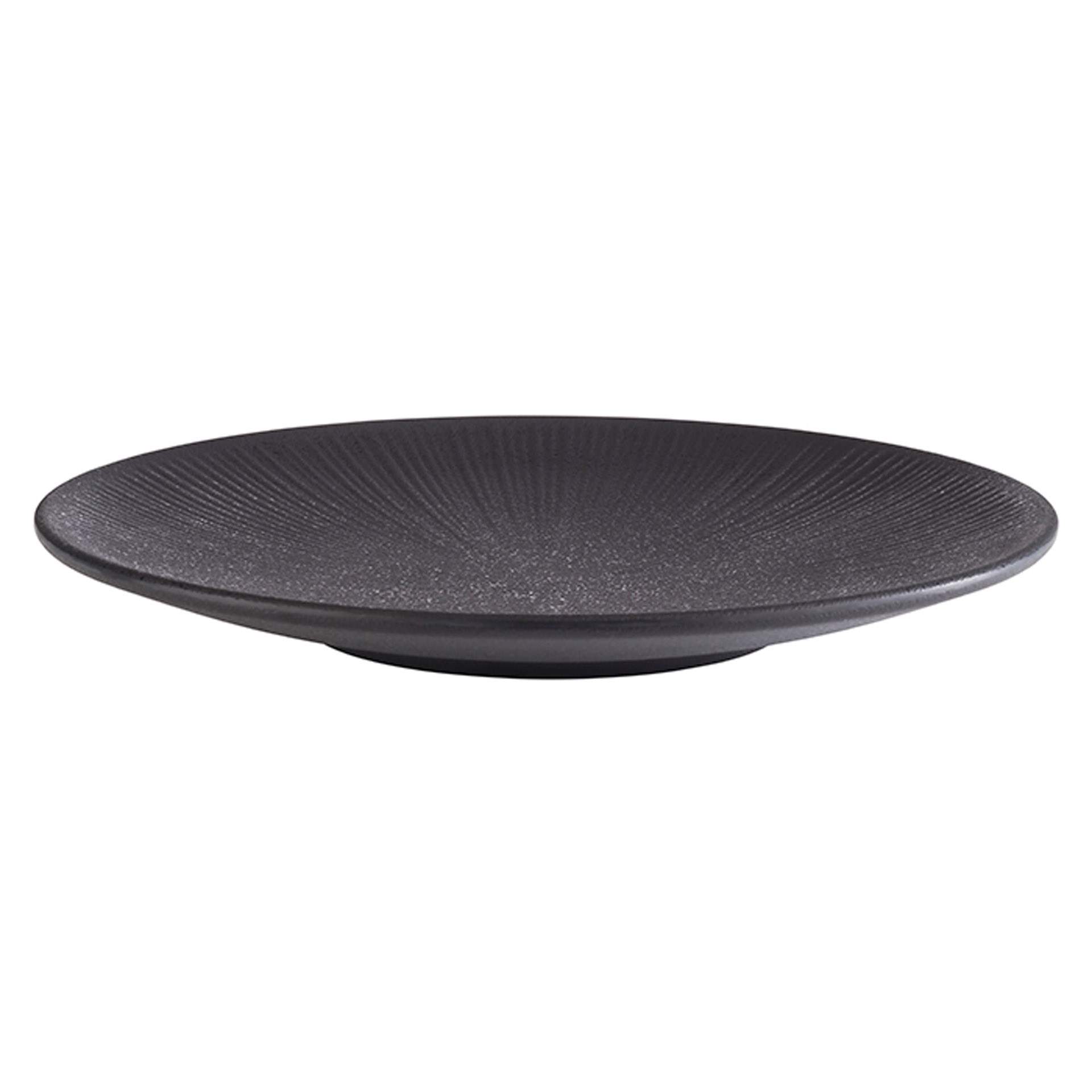 Teller - flach - Serie Nero - schwarz - Abm. 3,0 cm - Ø 26 cm - Melamin - 85064-B