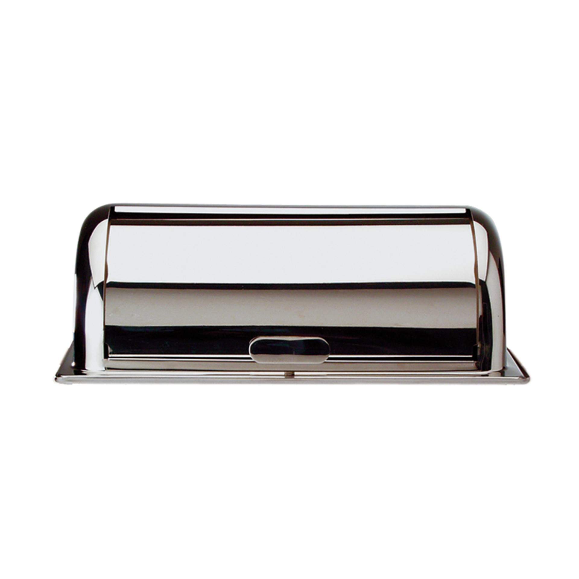 Rolltopdeckel - hochglanzpoliert - Abm. 55 x 34 x 19,5 cm - Edelstahl - 12310-B