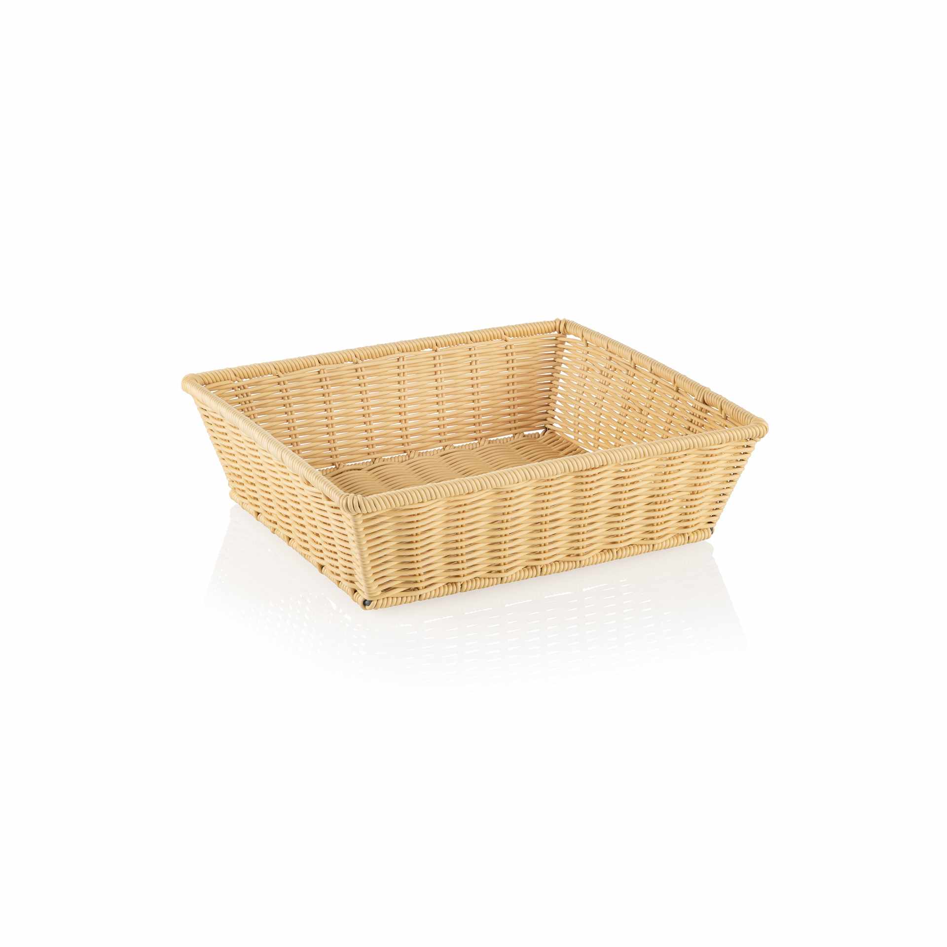 GN-Korb - hellbeige - Abm. 35,5 x 32,5 x 10 cm - GN 2/3 (354 x 325 mm) - 10 mm - Polypropylen - 5091323-A