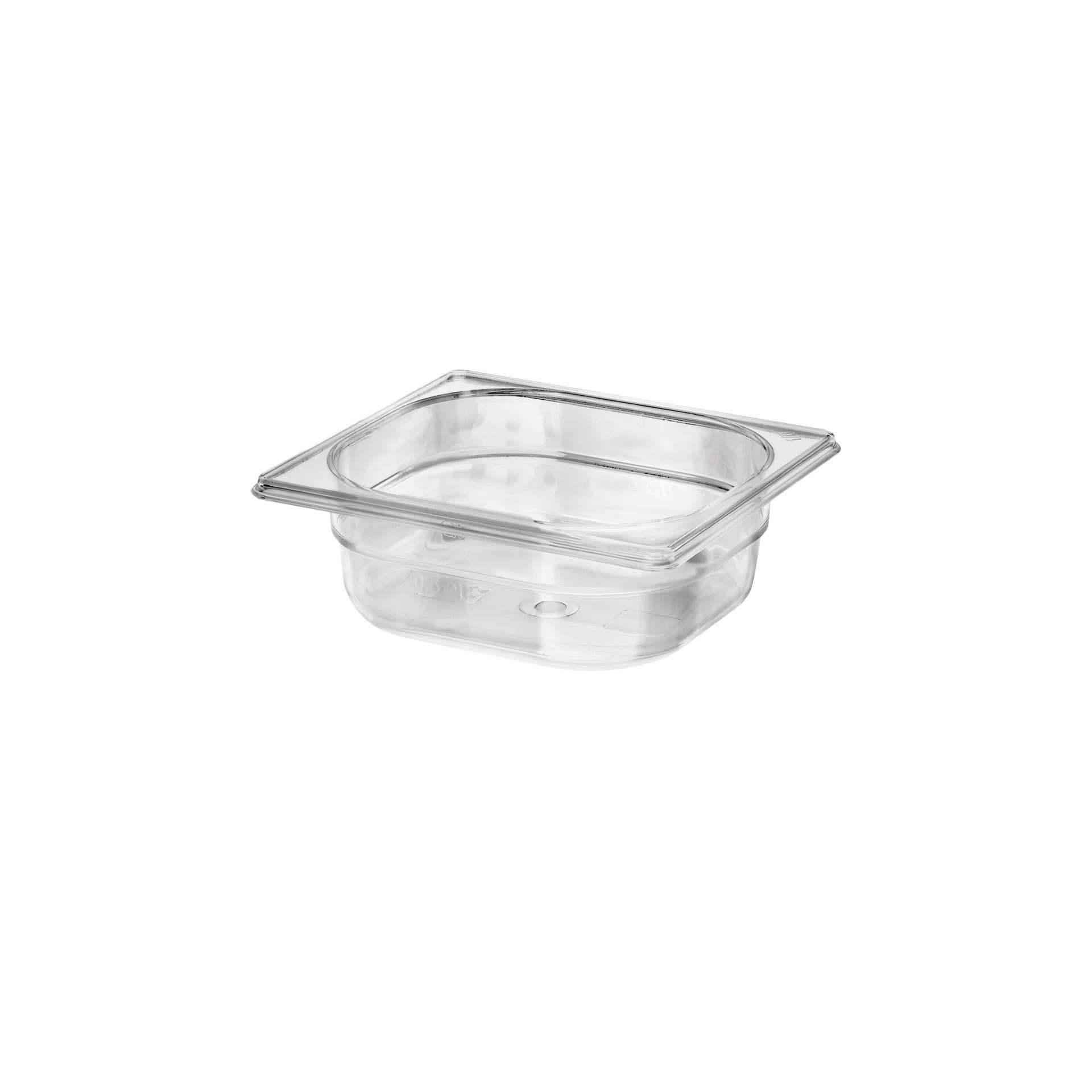 GN-Behälter - Abm. 17,6 x 16,2 x 6,5 cm - Inhalt 1,0 l - GN 1/6 (176 x 162 mm) - 65 mm - Polycarbonat - 530140-C
