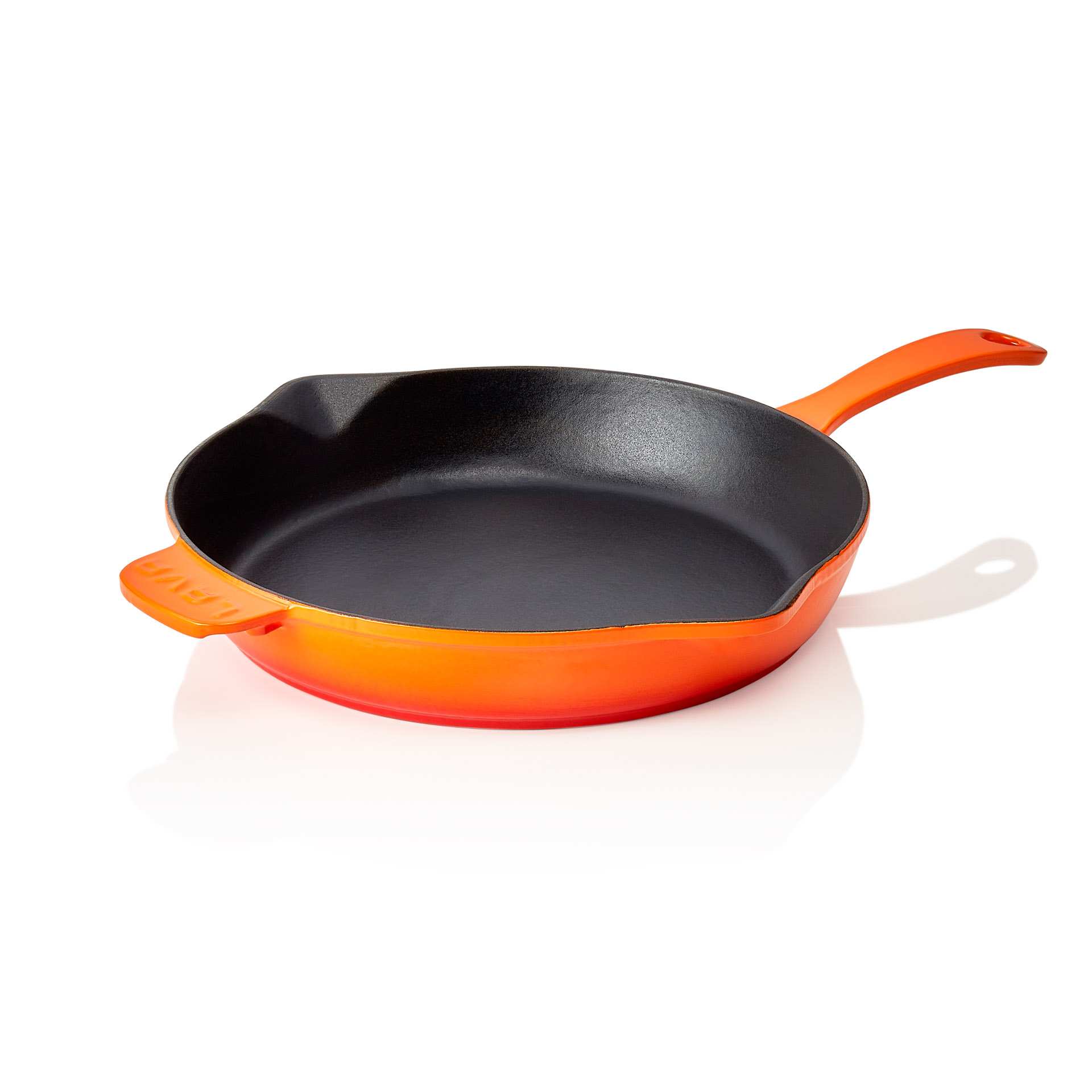 Pfanne - mit angegossenem Stielgriff - Serie Lava - orange - rund - Höhe 5,3 cm - Ø 28,5 cm - 364101028-A