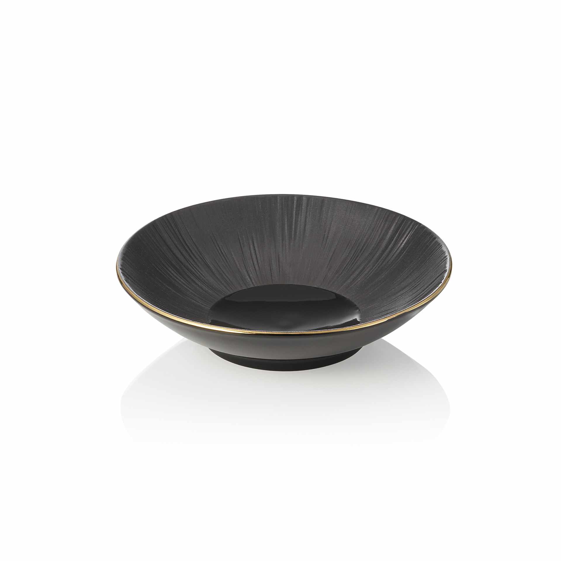 Schale - Serie Maya Kuro - Höhe 4,5 cm - Ø 19,0 cm - Inhalt 0,5 l - Porzellan