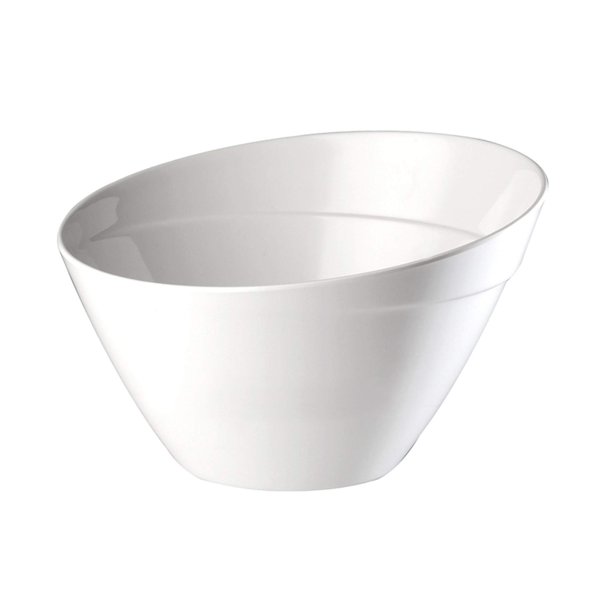 Schale - stabiler Stand - Serie Balance - weiß - Abm. 19,5 cm - Ø 30,0 cm - Inhalt 5,0 l - Melamin - 84043-B
