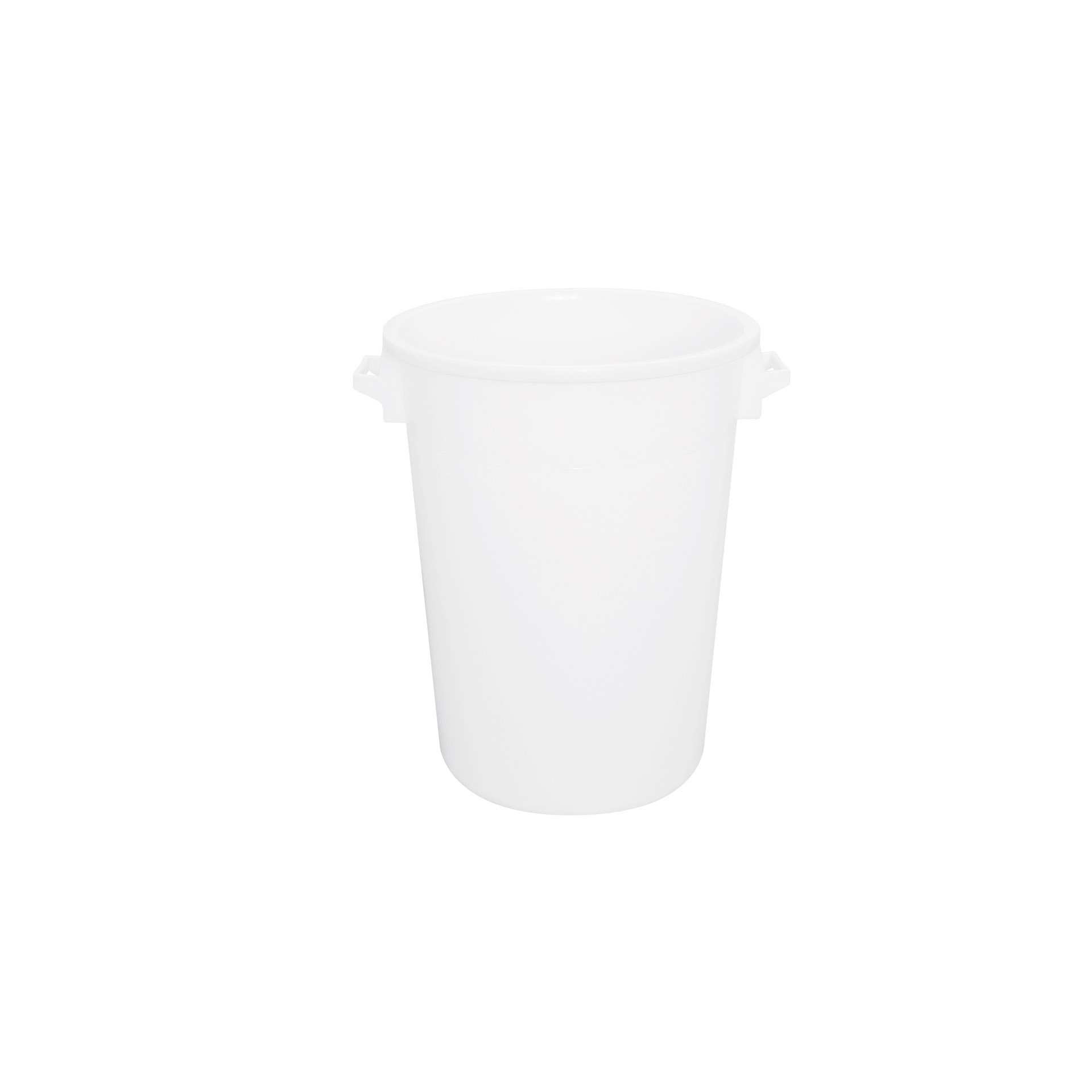 Kübel - mit 2 Griffen - weiß - Abm. 52,0 x 52,0 x 67,0 cm - Inhalt 100 l - Polyethylen - 202030-C