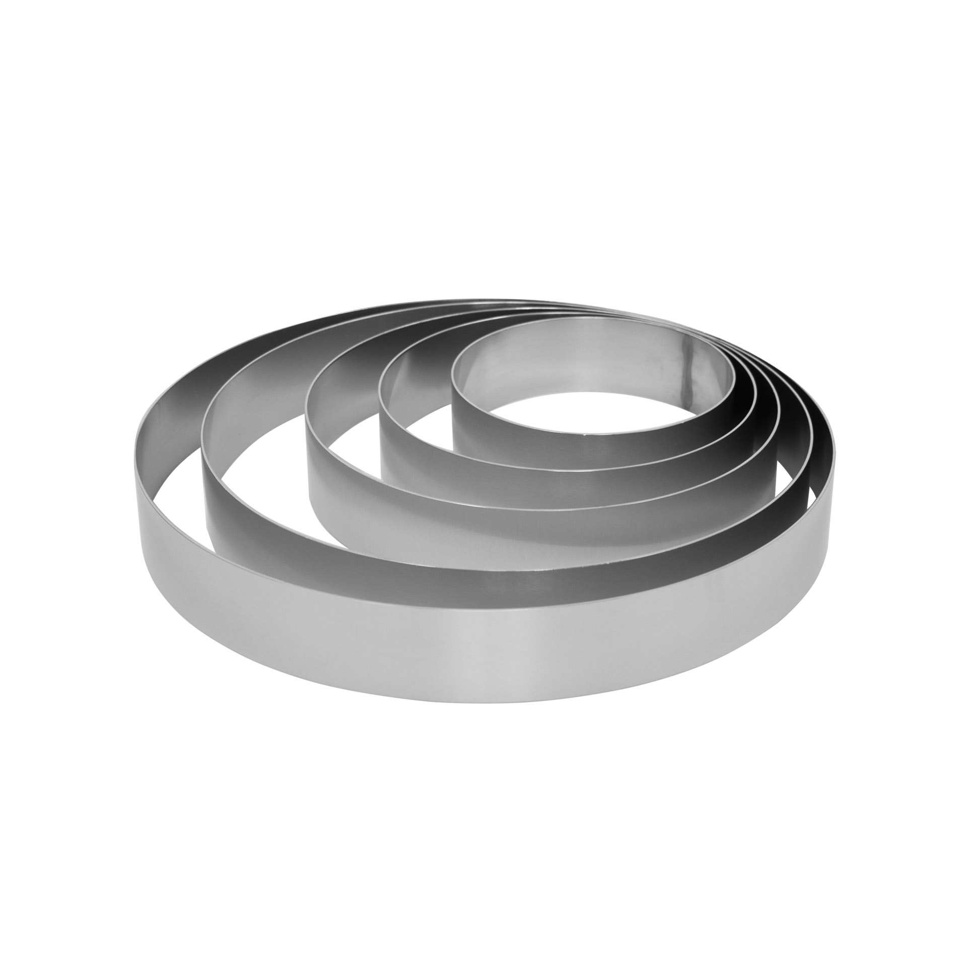 Tortenring - 5-teilig - Ø 45 cm - Höhe 6 cm - Aluminium - 156015-C