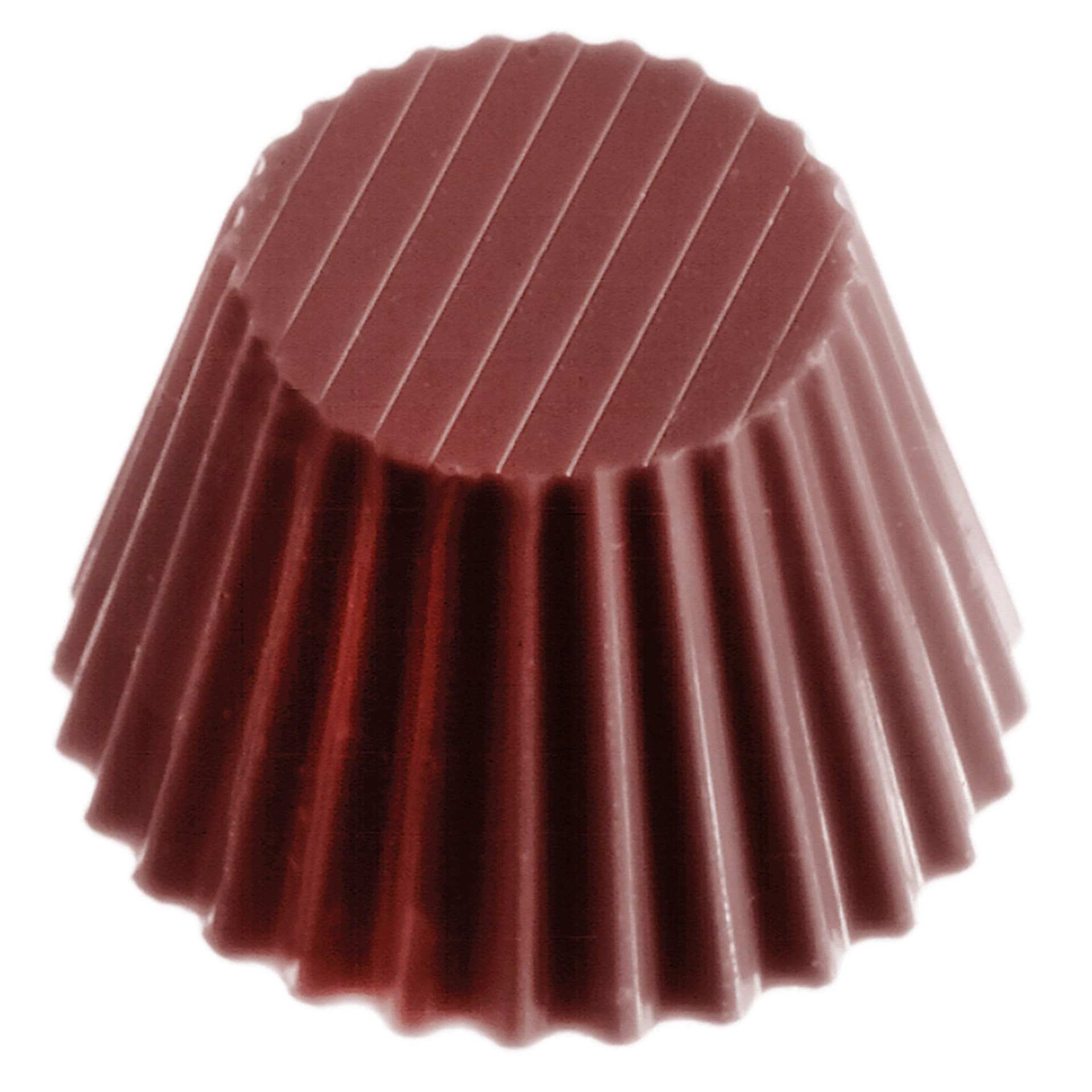 Schokoladen-Form - Tasse gerippt - Abm. 27,5 x 13,5 x 2,4 cm - Polycarbonat - 421387-C