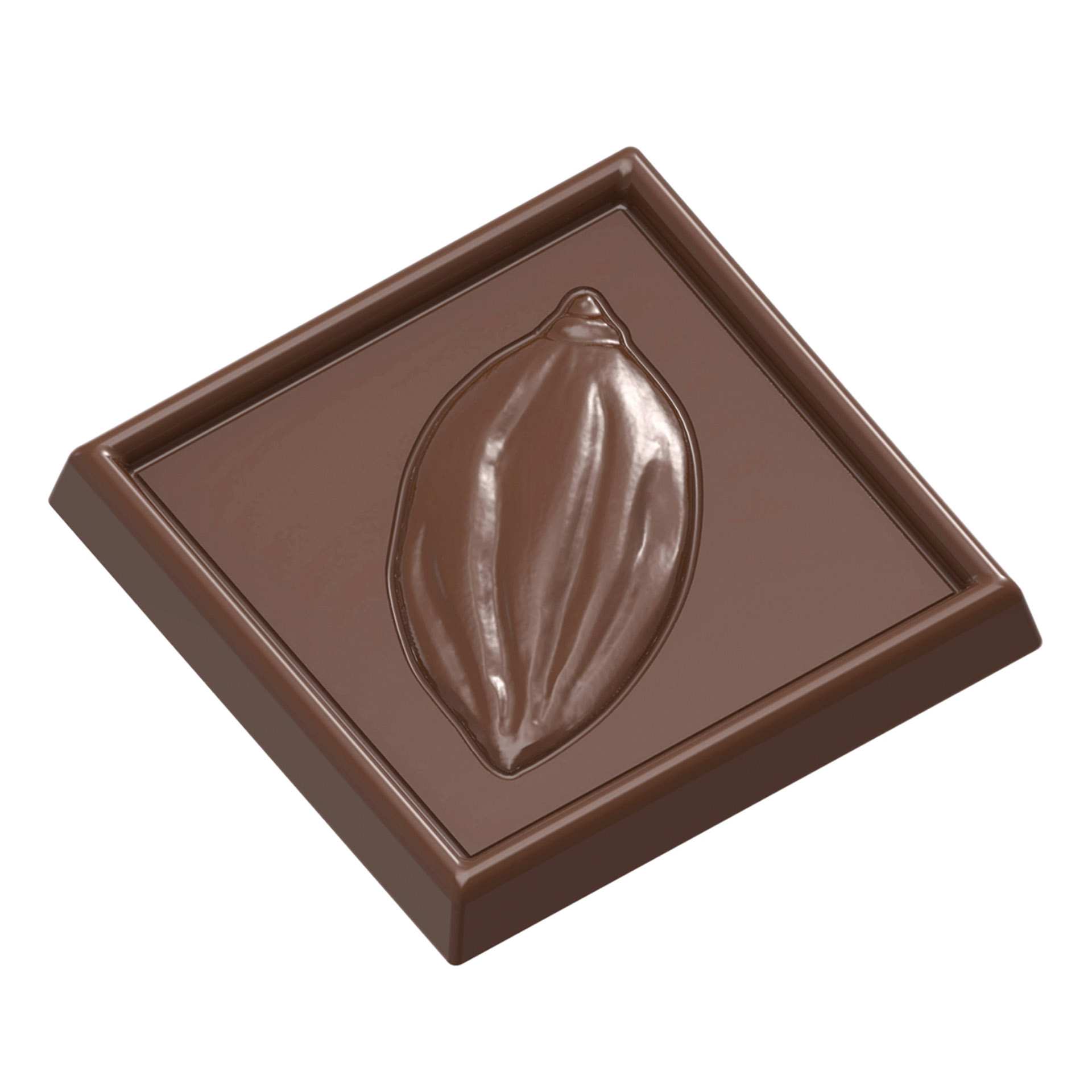 Schokoladen-Form - Kakaobohne - Abm. 27,5 x 17,5 x 2,4 cm - Polycarbonat - 422431-C