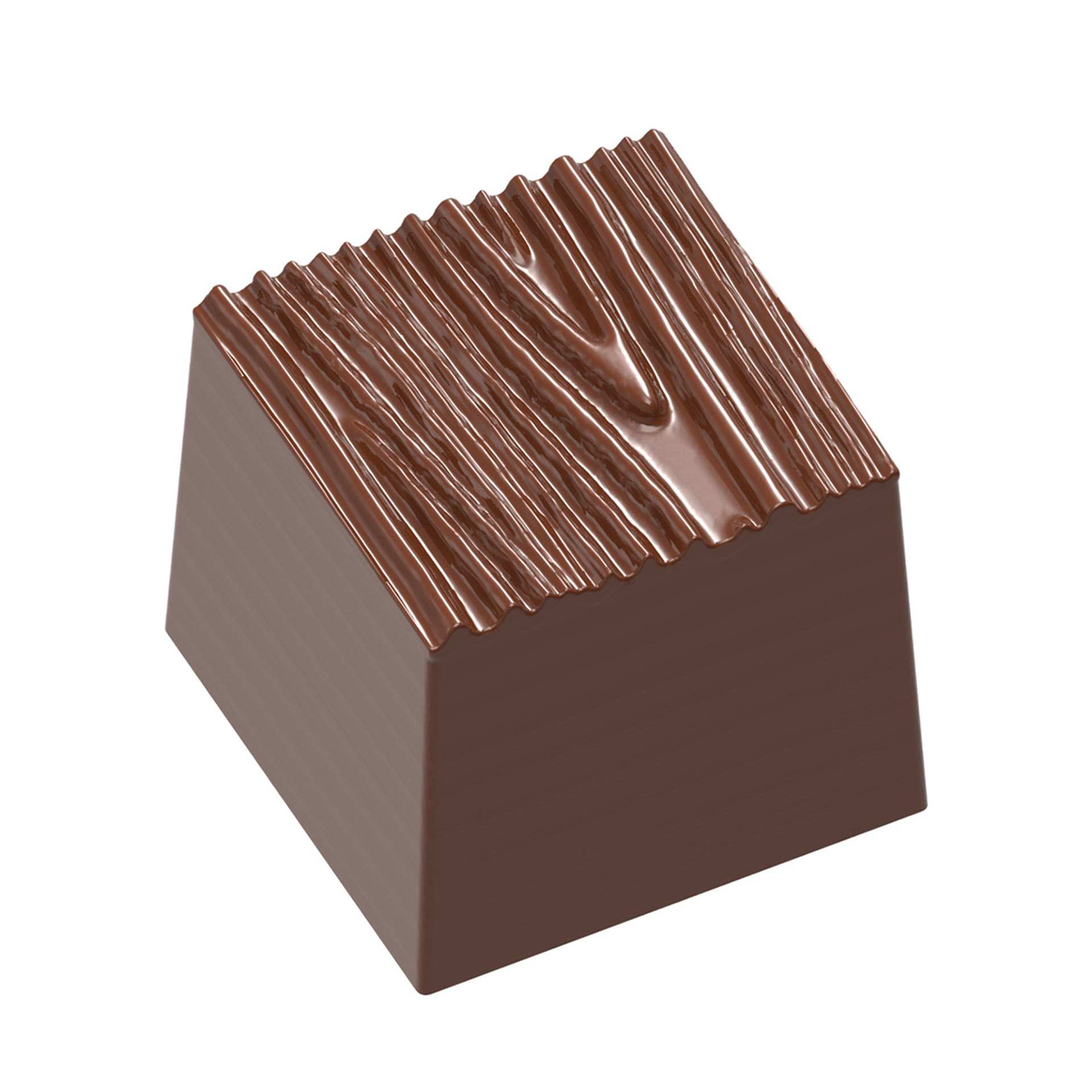 Schokoladen-Form - Struktur Holz - Abm. 27,5 x 13,5 x 2,6 cm - Polycarbonat - 421676-C