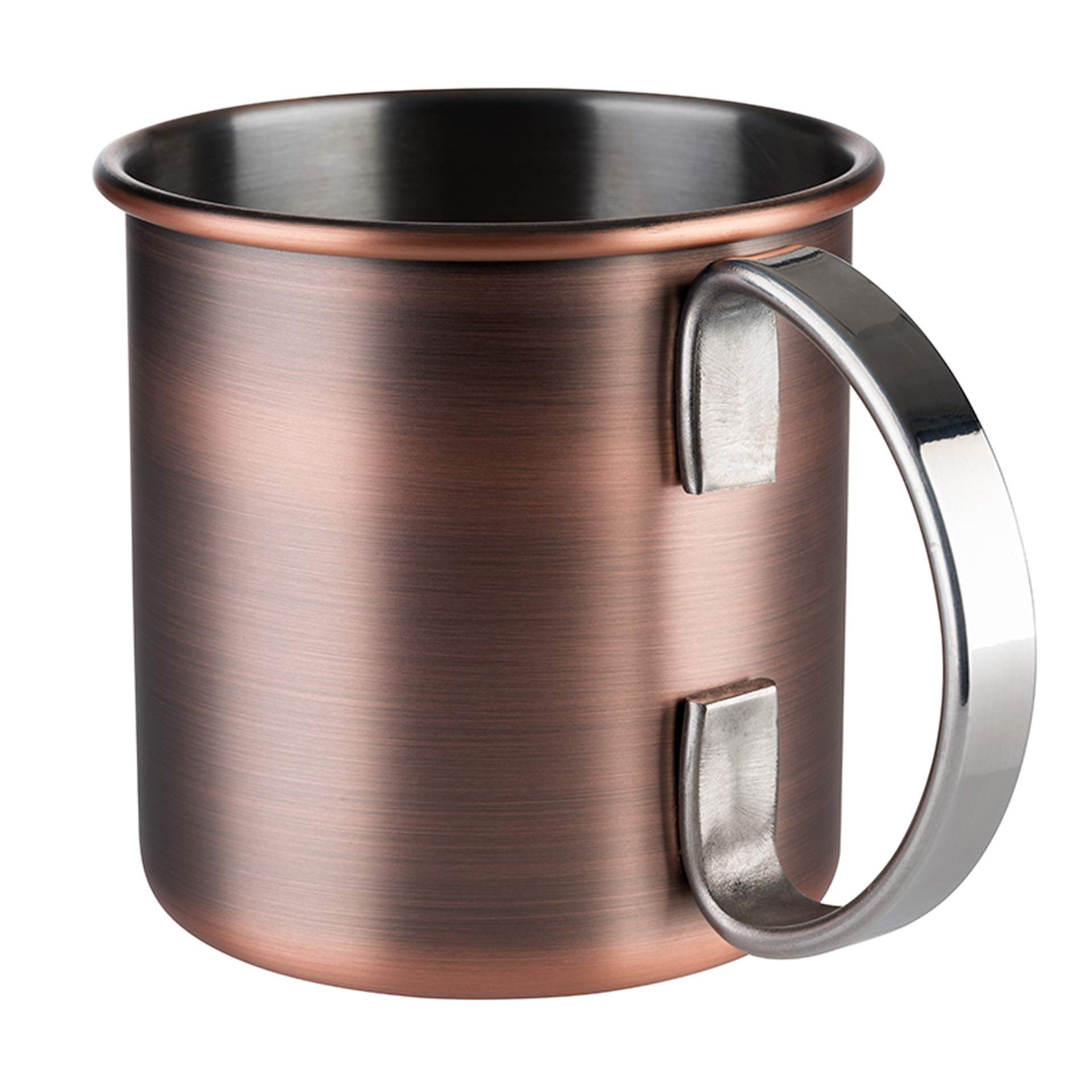 Becher - glatt - Serie Moscow Mule - matt poliert - rund - Abm. 9,0 cm - Ø 9,0 cm - Inhalt 0,45 l - Edelstahl - 93322-B