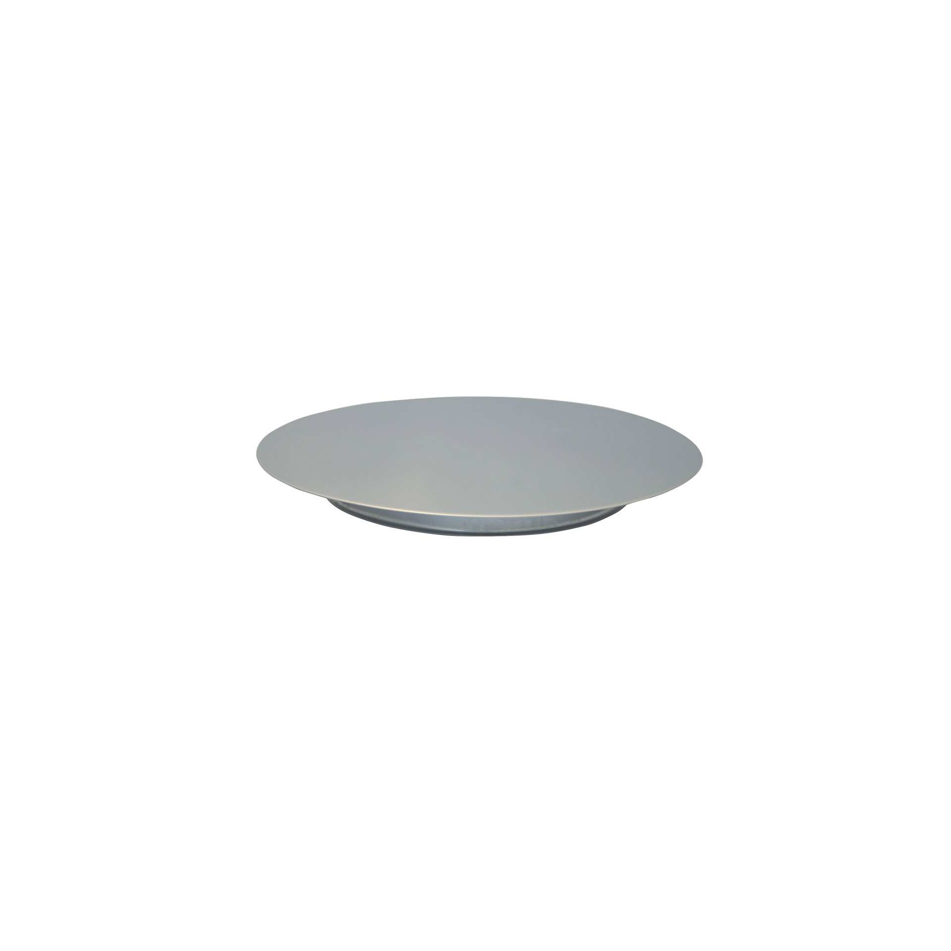 Tortenplatte - mit Ringfuß - Abm. 24,0 x 24,0 x 2,5 cm - Edelstahl - 154010-C