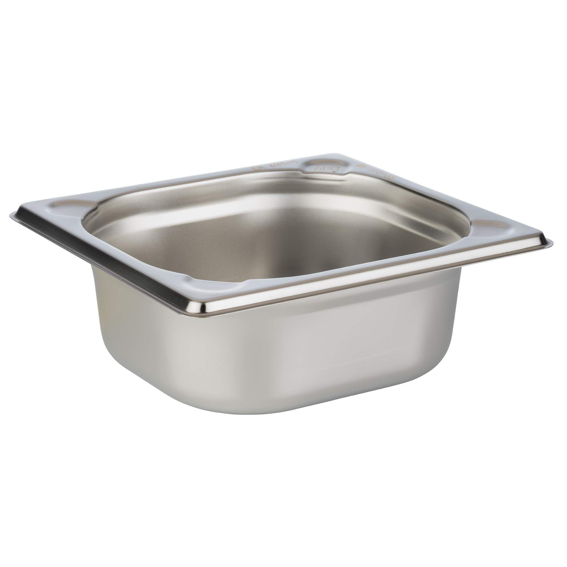 GN-Behälter - Inhalt 1,0 l - GN 1/6 (176 x 162 mm) - 65 mm - Edelstahl - 81602-B