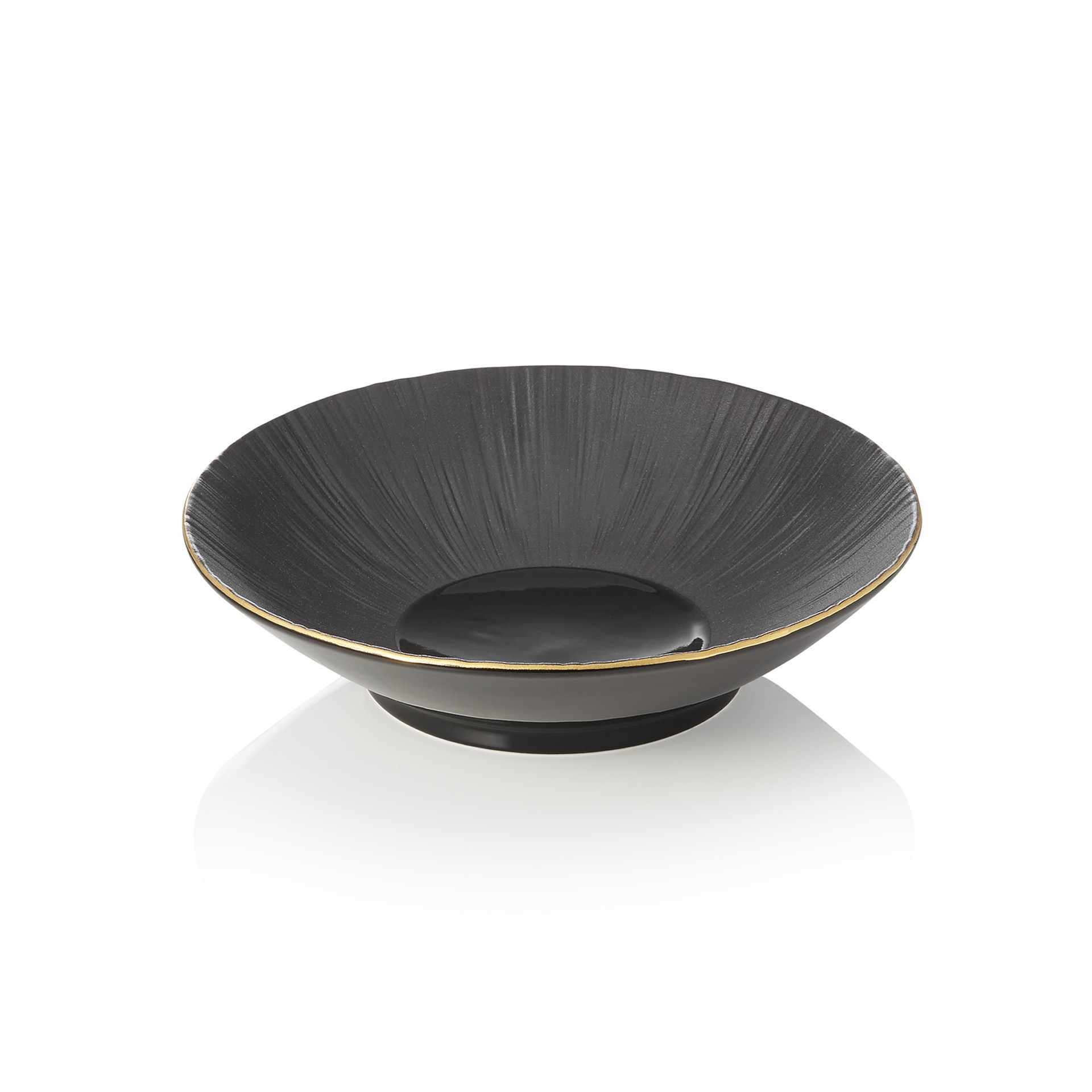 Schale - Serie Maya Kuro - Höhe 5,5 cm - Ø 22,5 cm - Inhalt 0,8 l - Porzellan