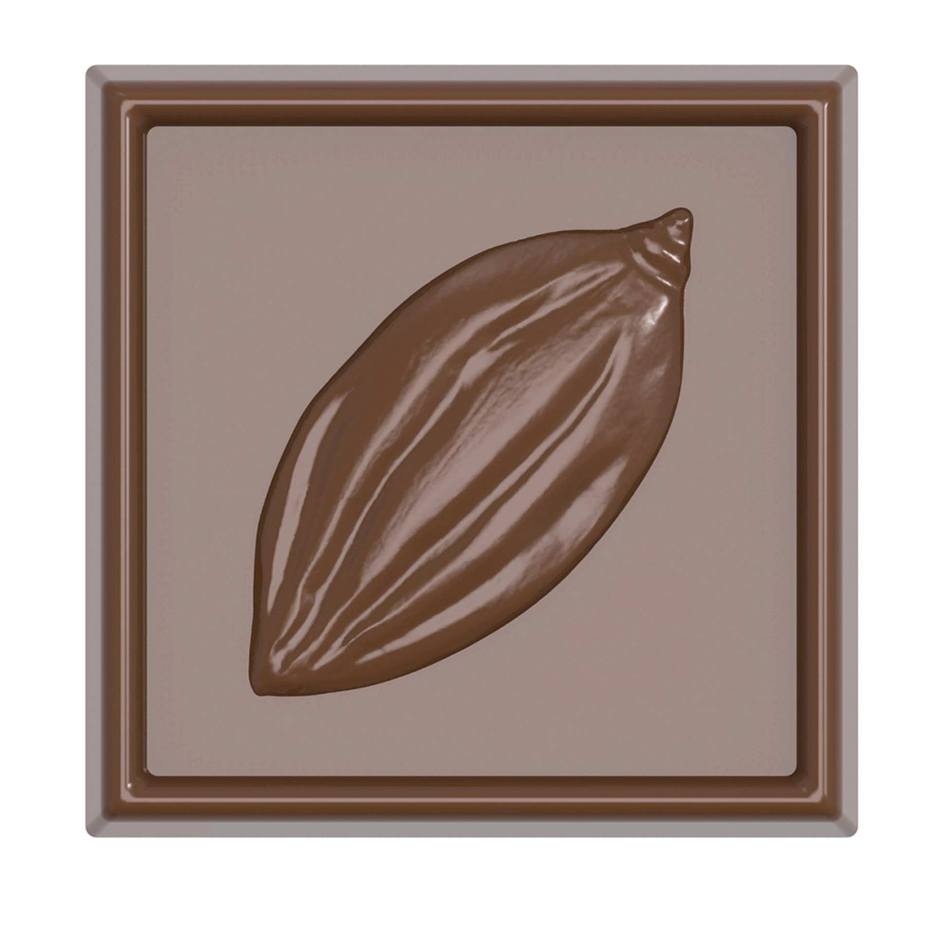Schokoladen-Form - Kakaobohne - Abm. 27,5 x 13,5 x 2,4 cm - Polycarbonat - 421540-C