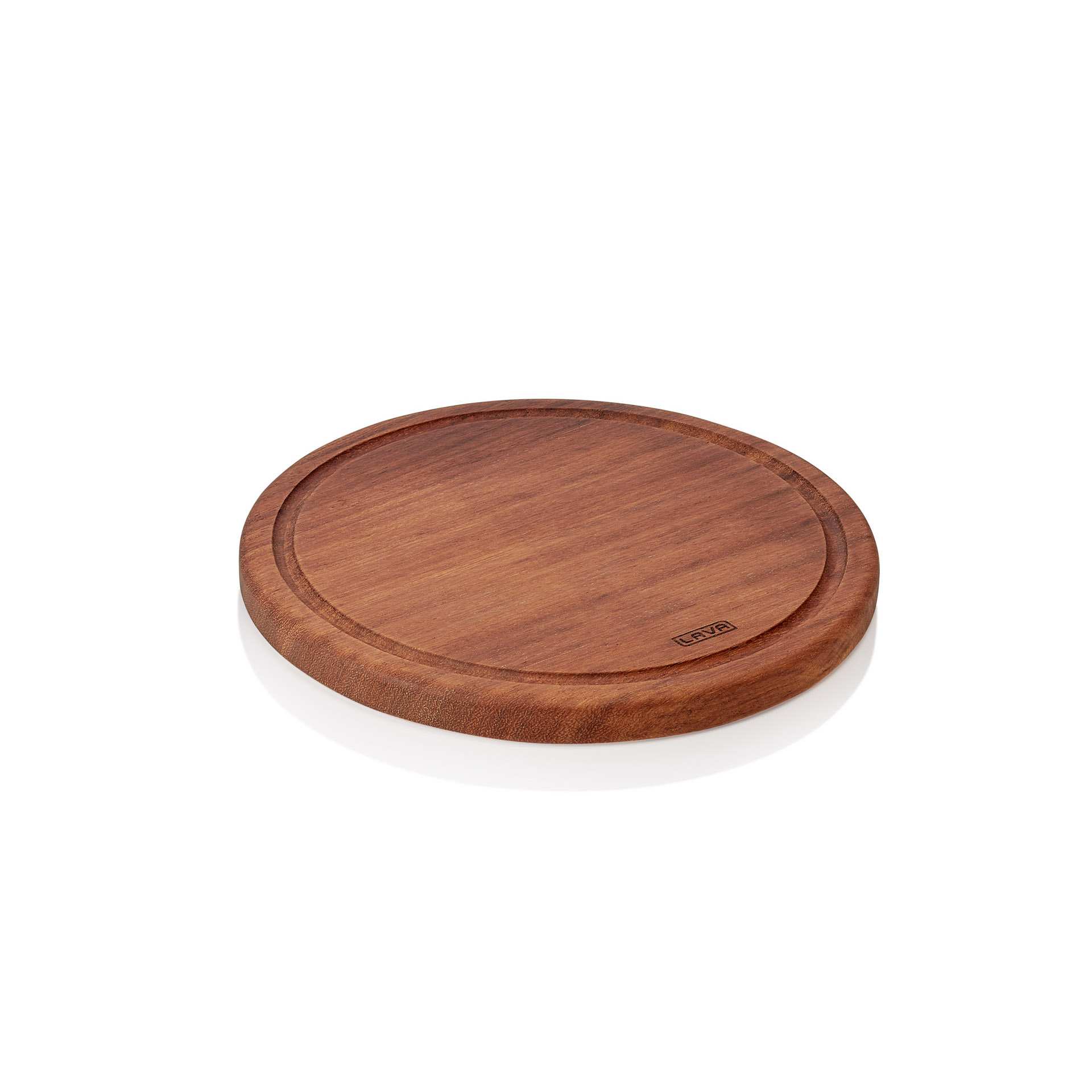 Servierbrett - mit Saftrille - Serie Lava - rund - Ø 29,0 cm - Holz - 362700029-A