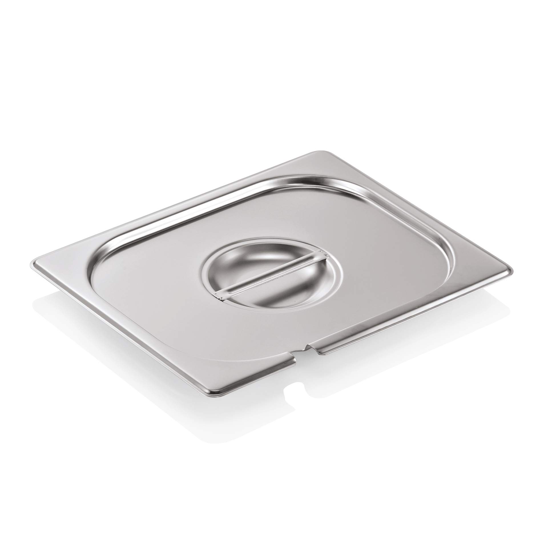 GN-Deckel - mit Löffeleinschnitt - Serie 90 - GN 1/2 (325 x 265 mm) - Edelstahl - 9012002-A