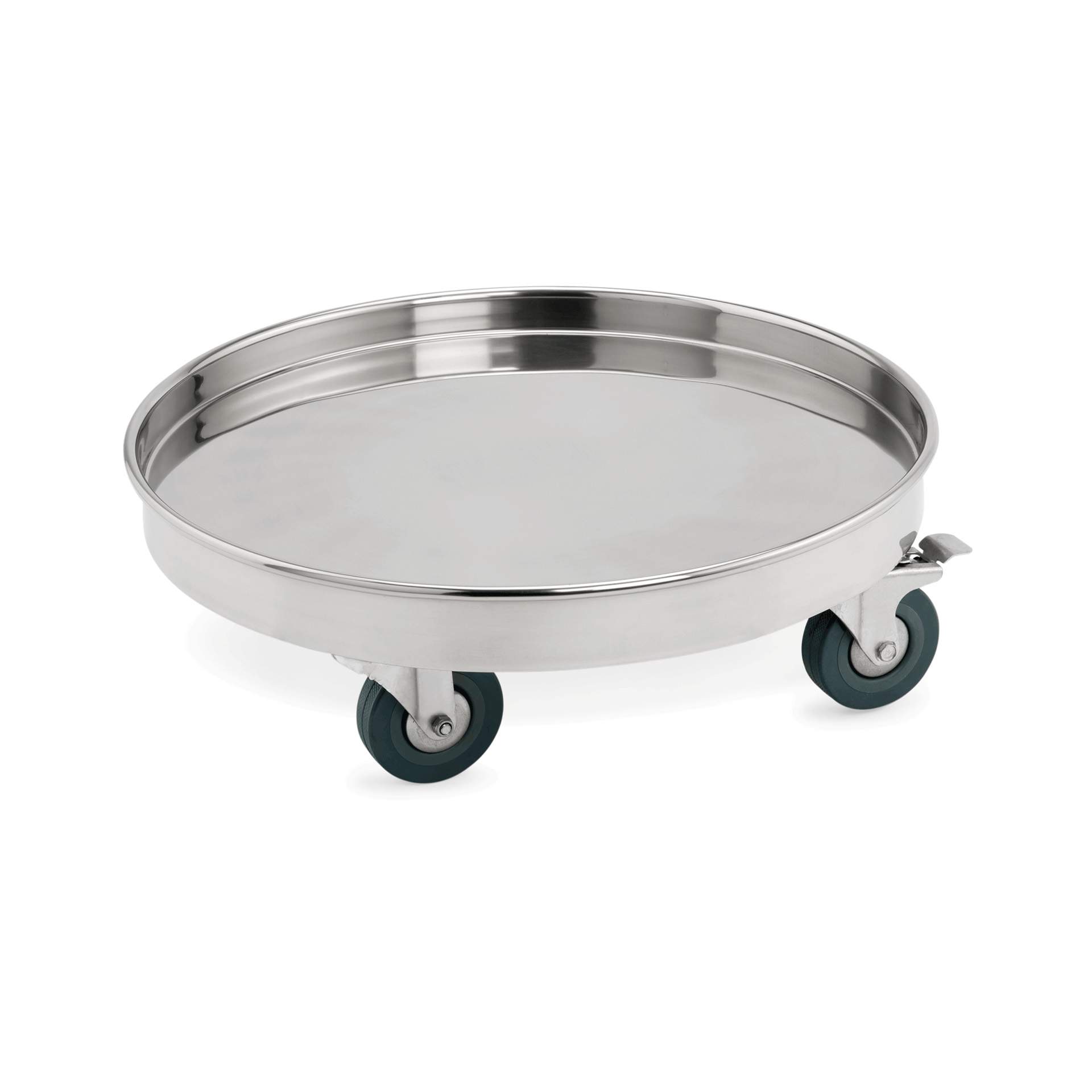 Transporttrolley - für Abfallbehälter 4452.400 - Abm. 14,0 cm - Ø 42 cm - Chromnickelstahl - 4452001-A