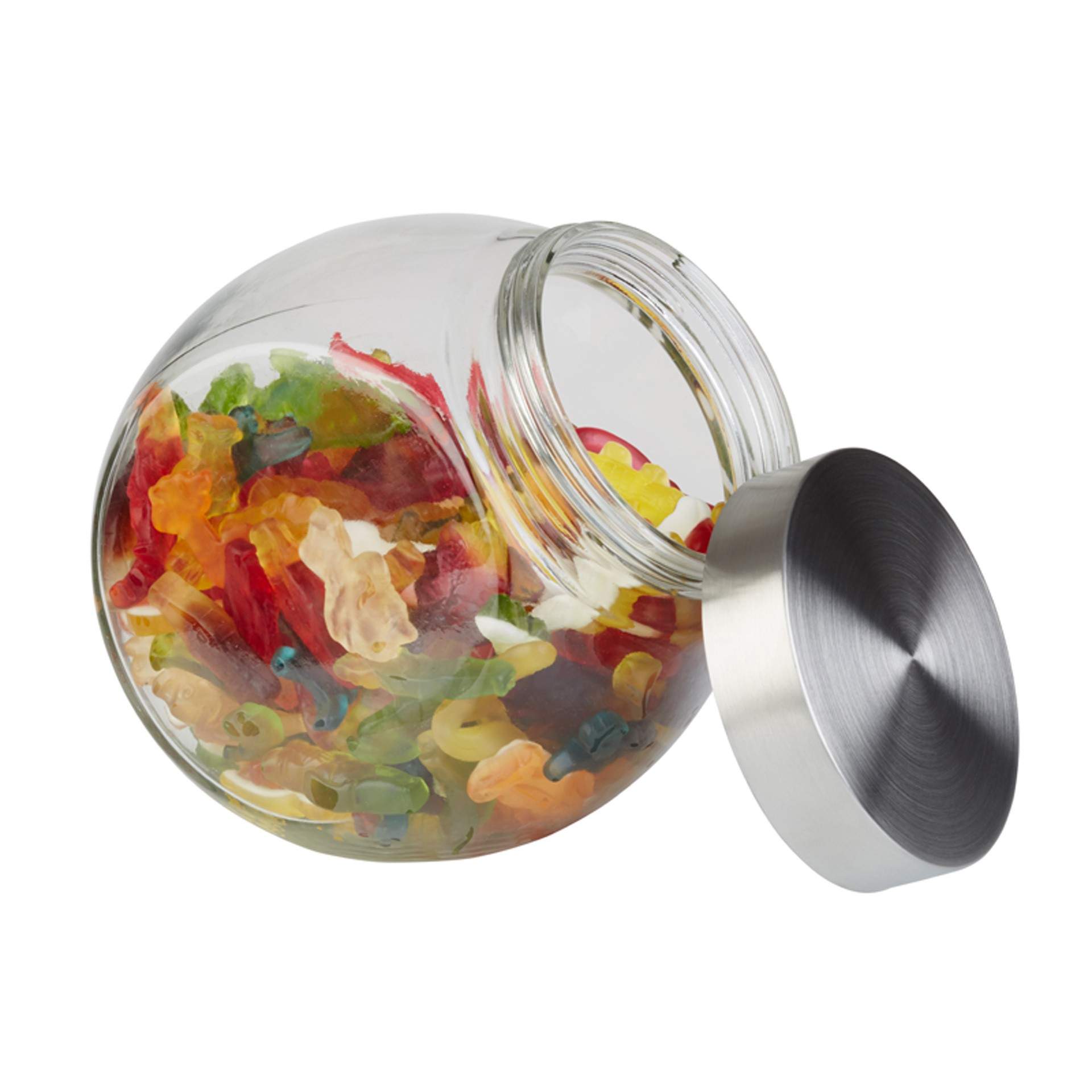 Vorratsglas - aromadichter Verschluss - transparent - rund - Abm. 12,5 x 19 x 18 cm - Inhalt 1,0 l - Glas - 637-B