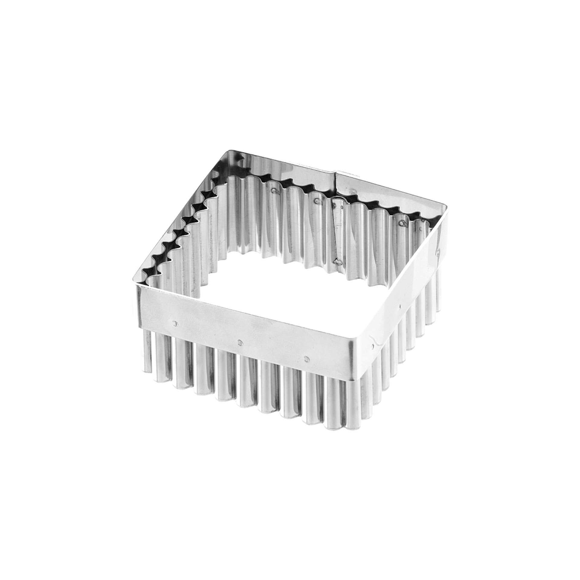 Ausstecher - gezackt - quadratisch - Abm. 8,5 x 8,5 x 4,5 cm - Edelstahl - 199750-C