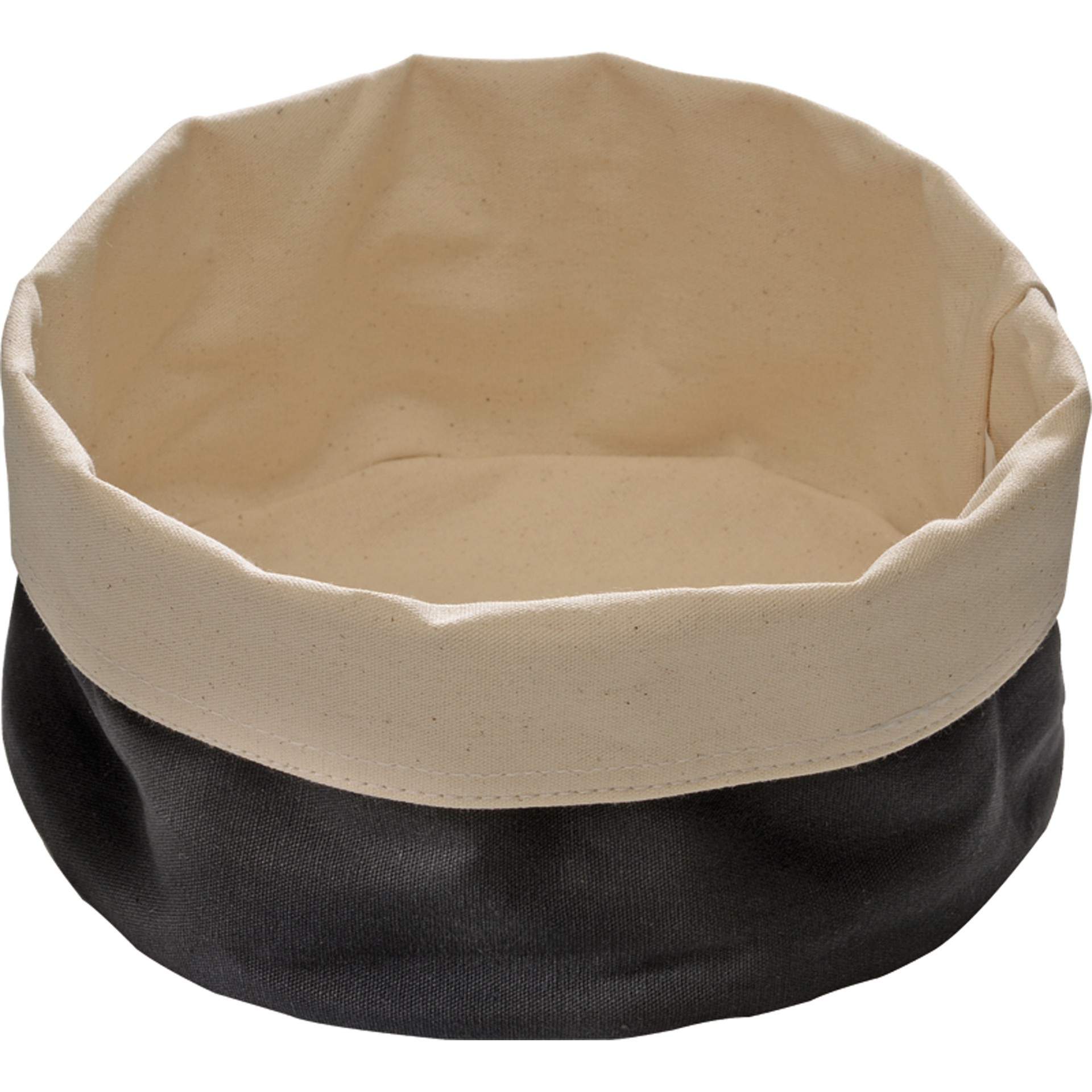 Brottasche - Höhe anpassbar - beige / schwarz - Abm. 8,0 cm - Ø 17,0 cm - Baumwolle - 30341-B