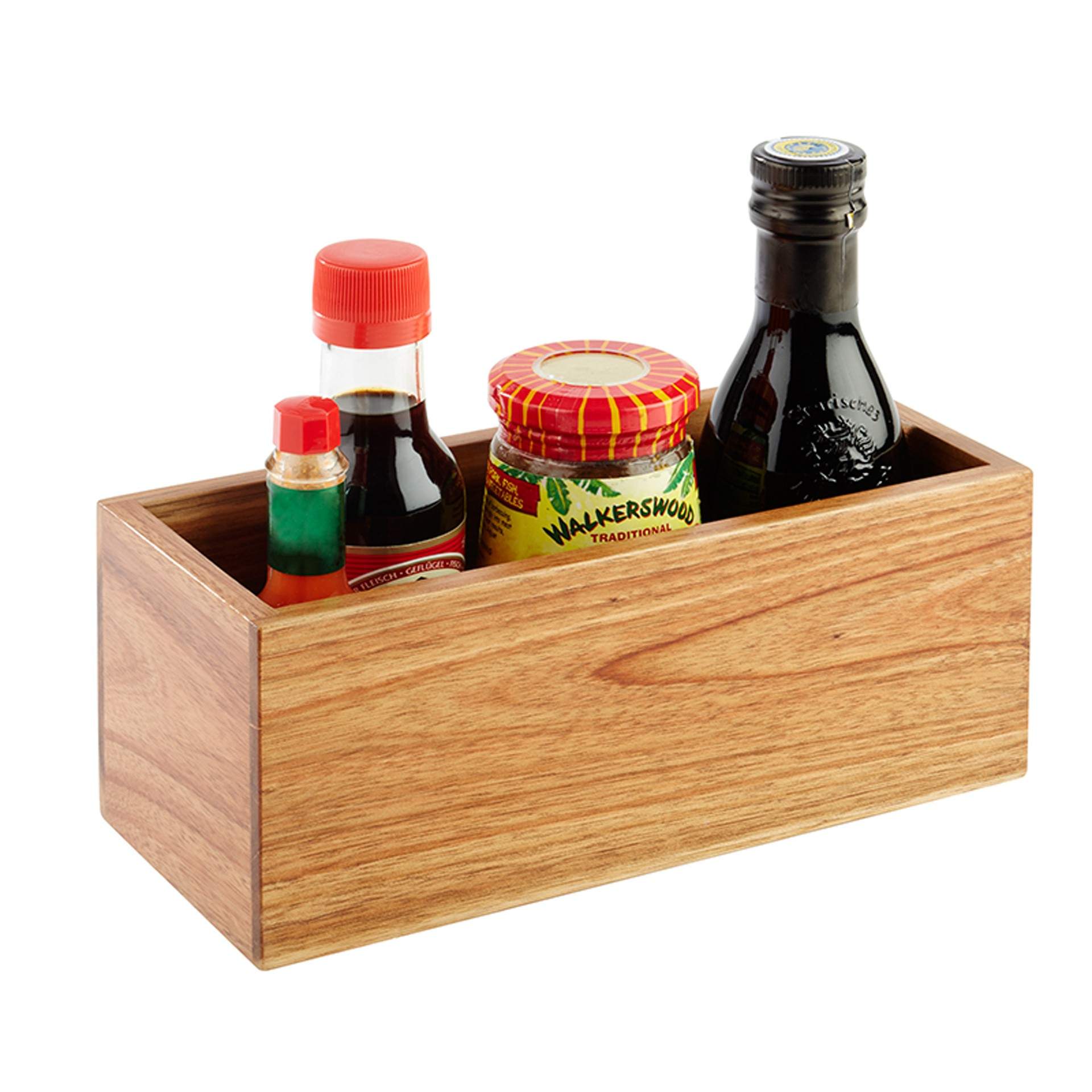 Table Caddy - Echtholzstruktur - rechteckig - Abm. 23 x 10 x 10 cm - Akazienholz - 11625-B