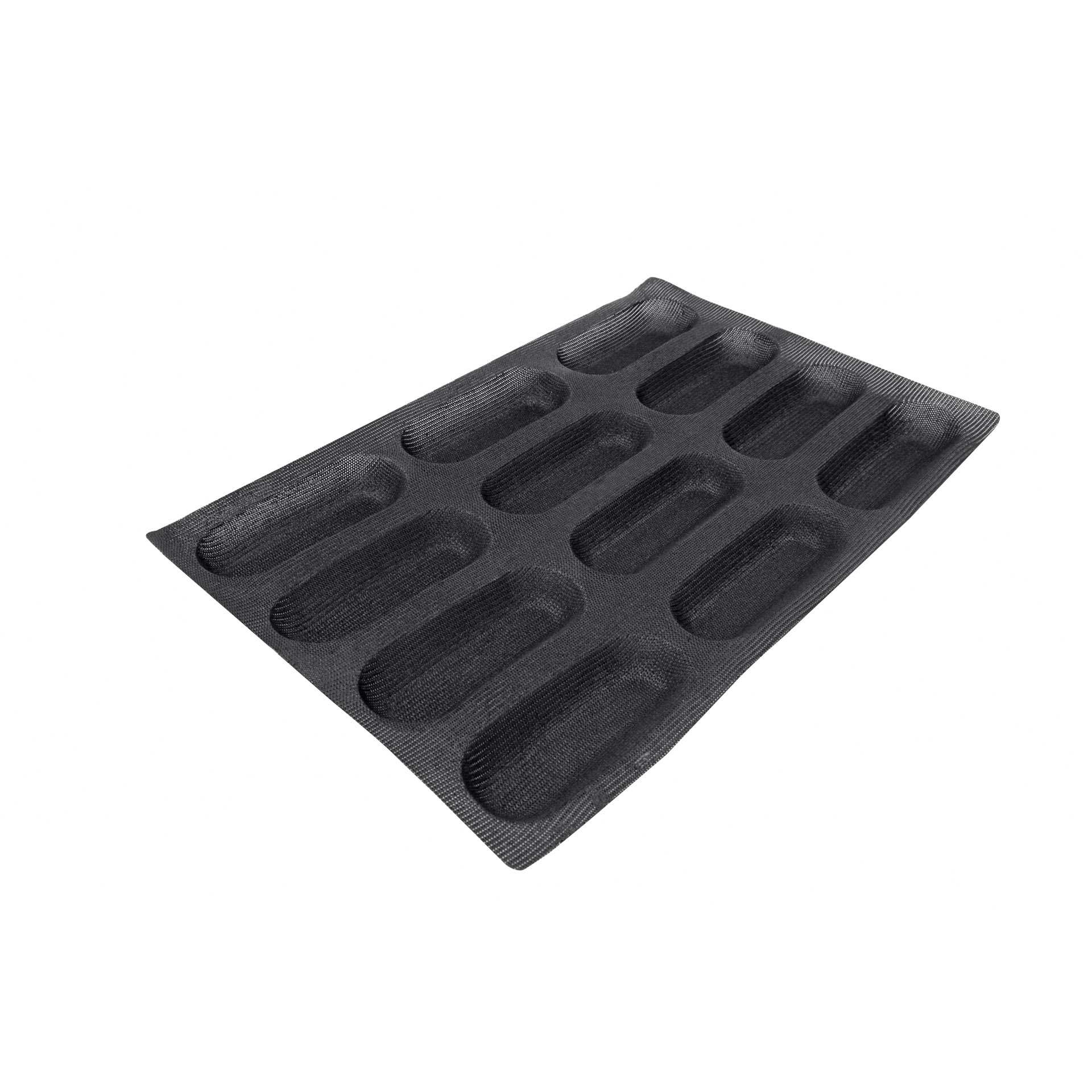 Backform - Mini Baguette - schwarz - Abm. 40,0 x 60,0 x 3,0 cm - Glasfaser mit Silikon - 115806-C